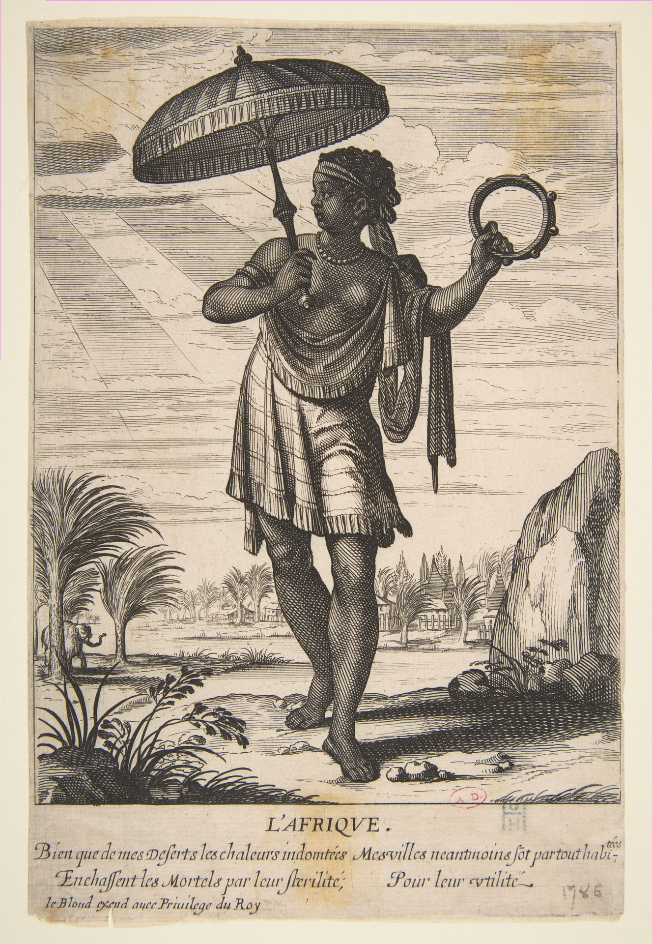 Allegory of Africa, from "The Four Continents" by Abraham Bosse