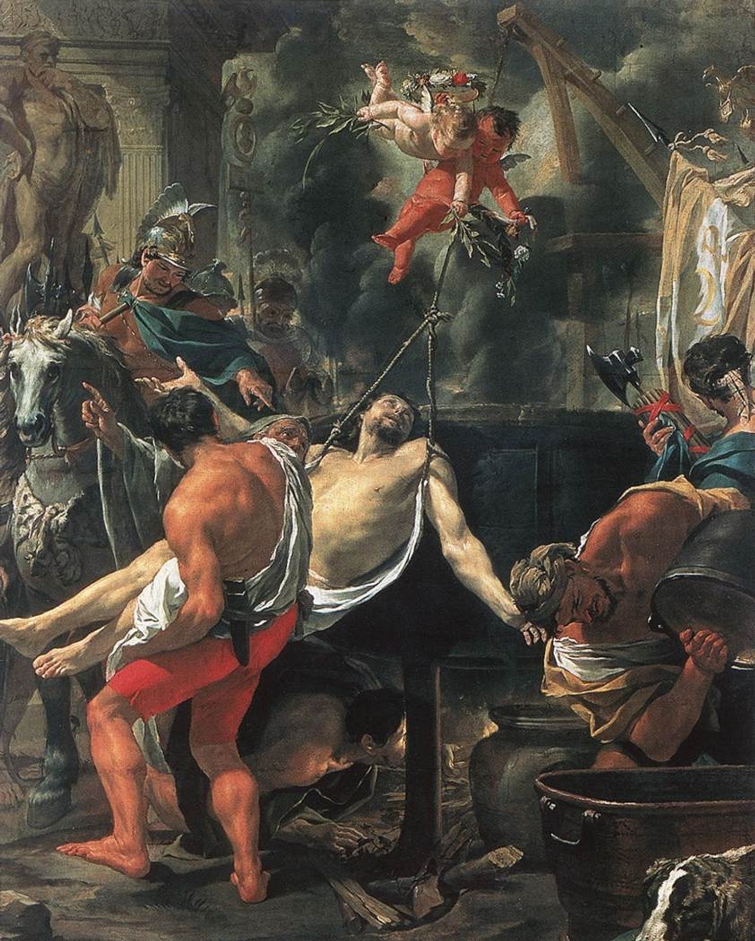 Martyrdom of St John the Evangelist at Porta Latina by Charles Le Brun