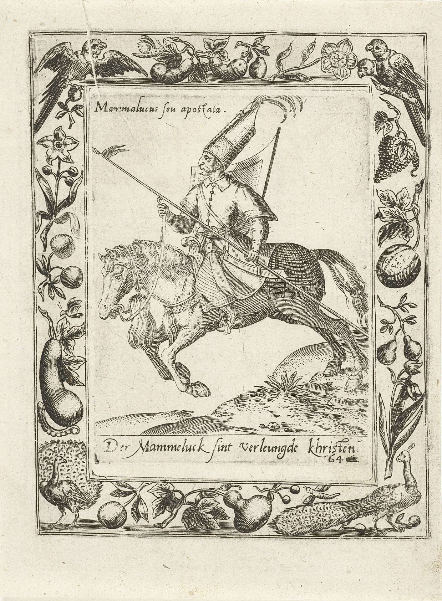 Mammeluk te paard by Abraham de Bruyn