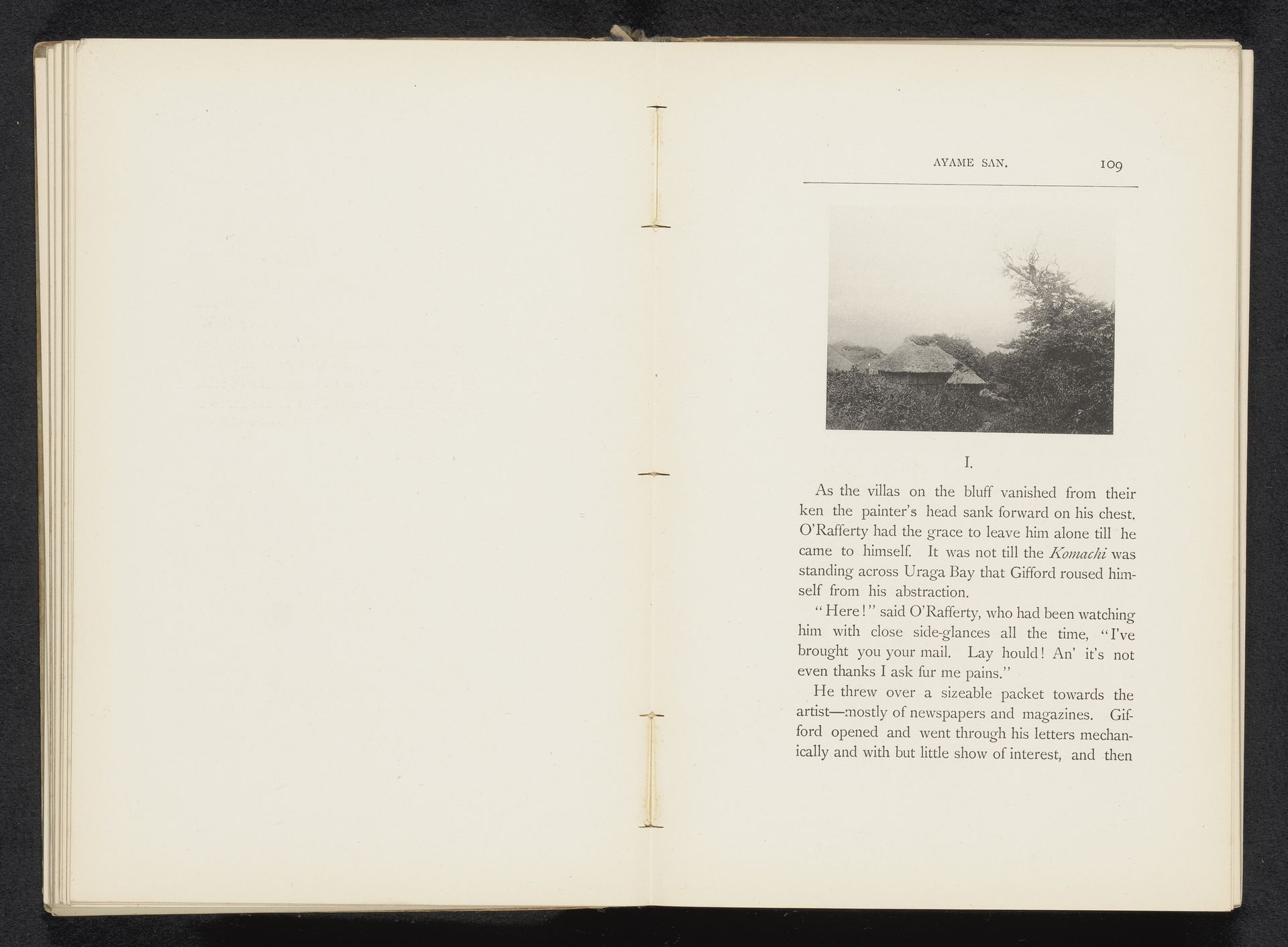 Gezicht op een woonhuis te Japan by William Kinnimond Burton