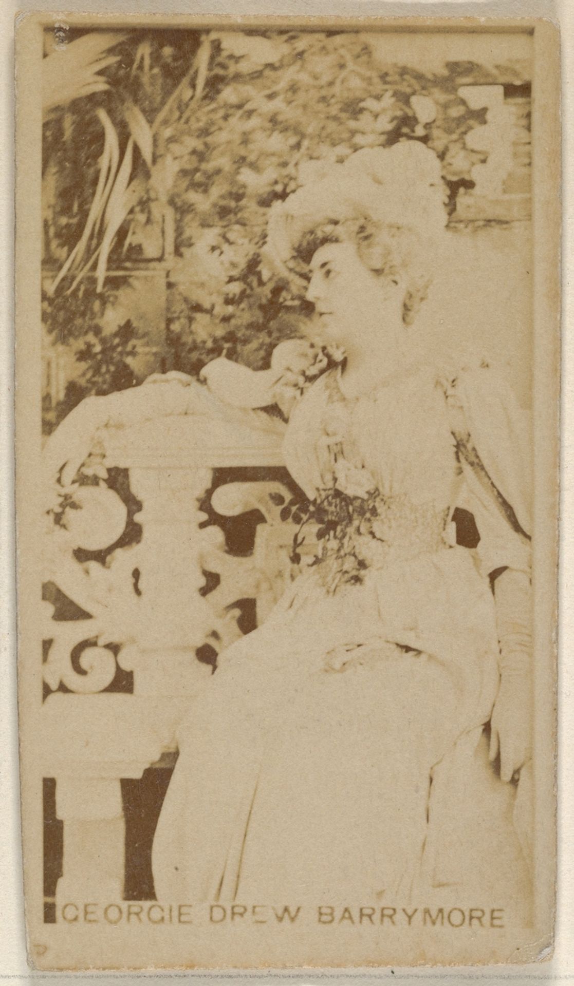Georgie Drew Barrymore, from the Actors and Actresses series (N45, Type 8) for Virginia Brights Cigarettes by Allen & Ginter