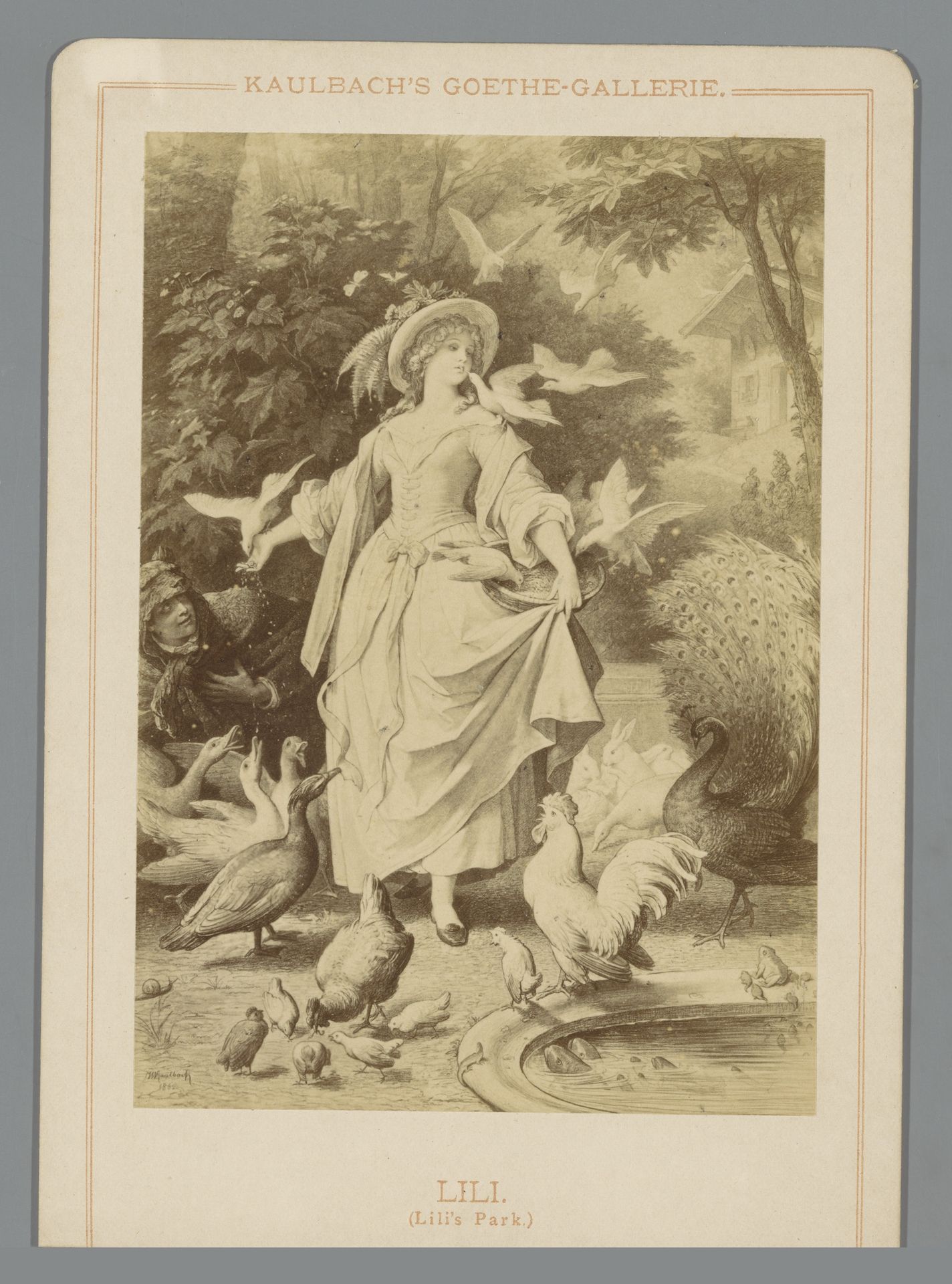 Fotoreproductie van een tekening van Lili uit een gedicht van Johann Wolfgang Goethe by Anonymous