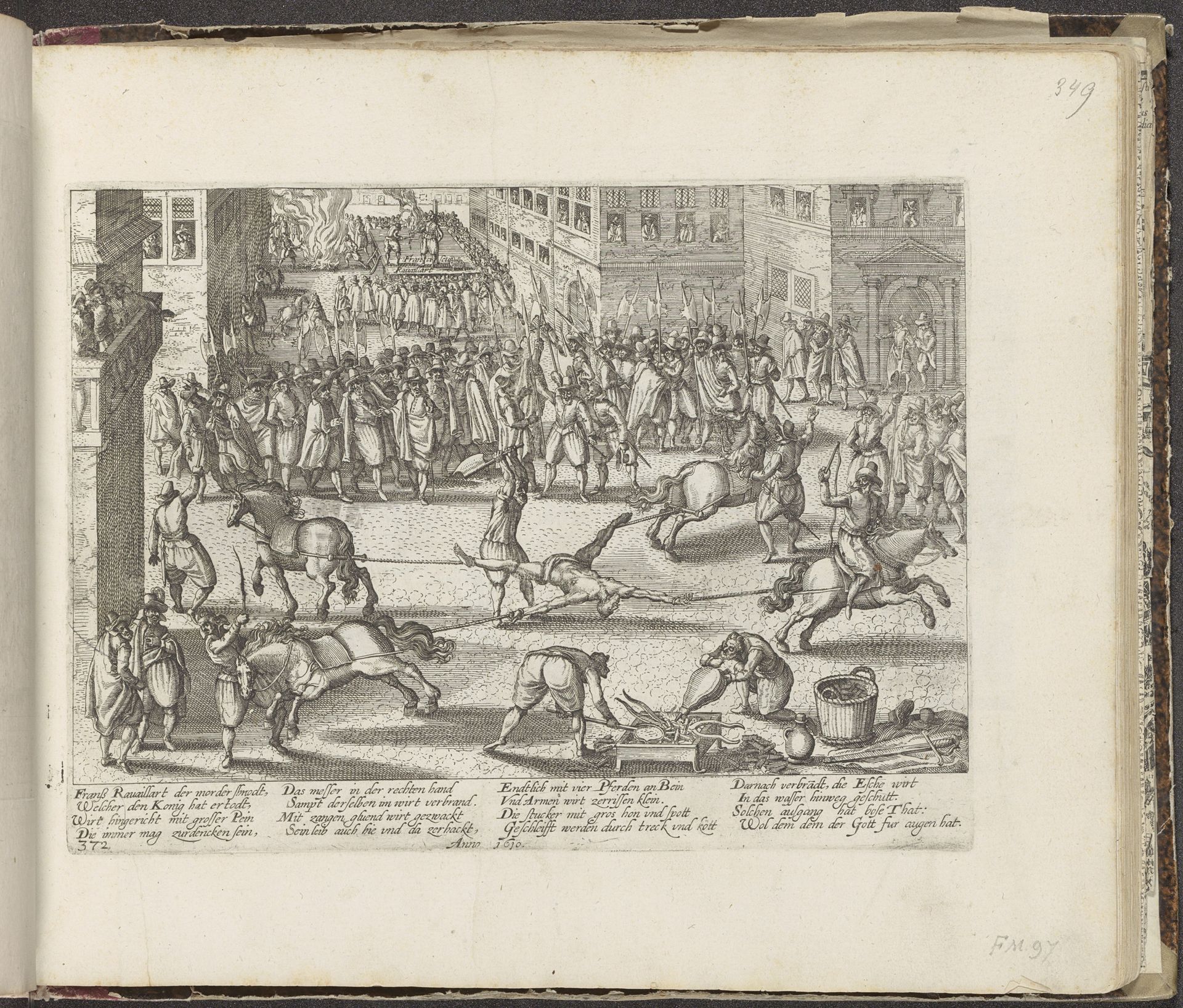 Executie van Ravaillac, 1610 by Frans Hogenberg