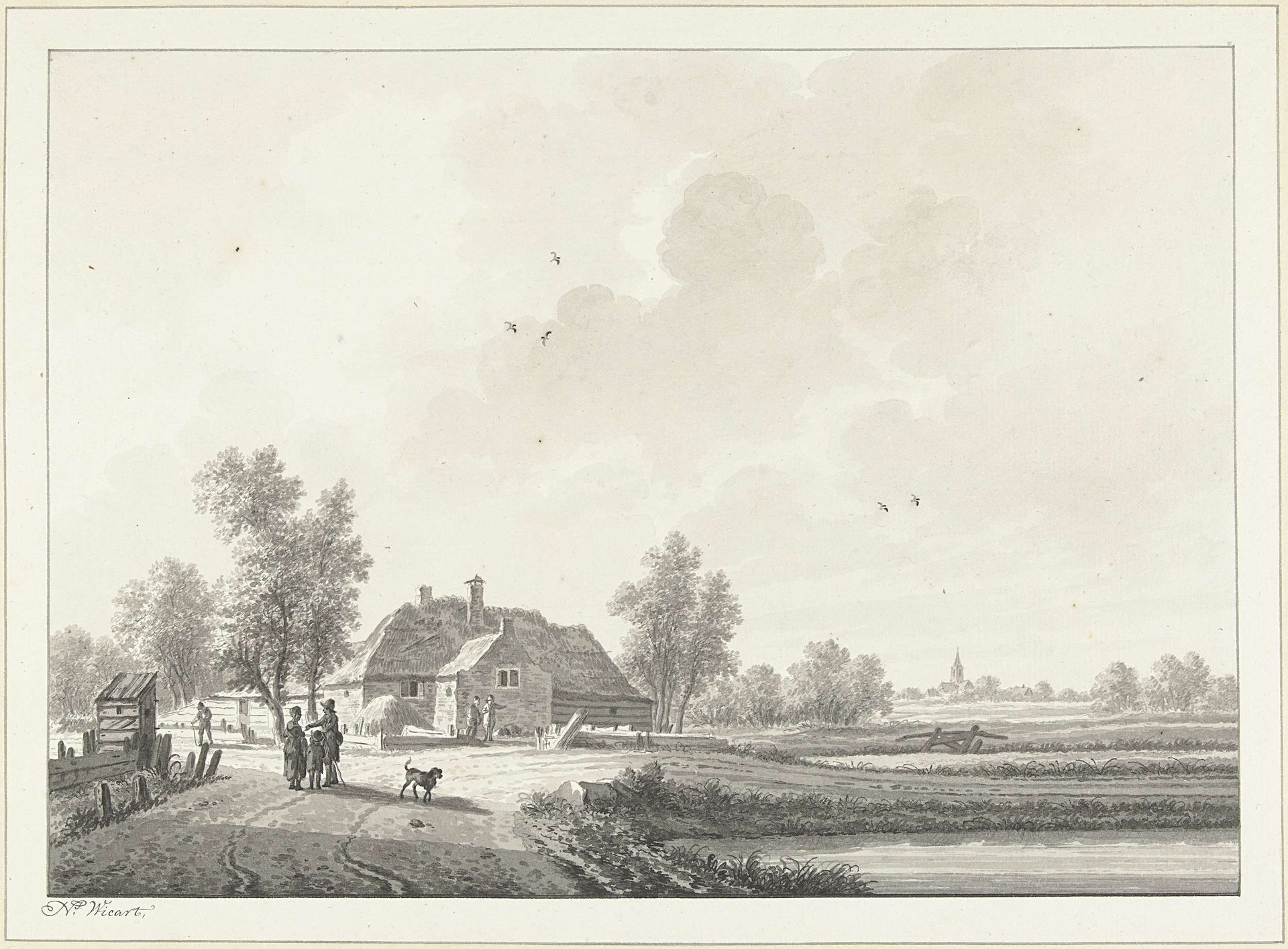 Het dorp Warnsveld in Gelderland by Nicolaas Wicart