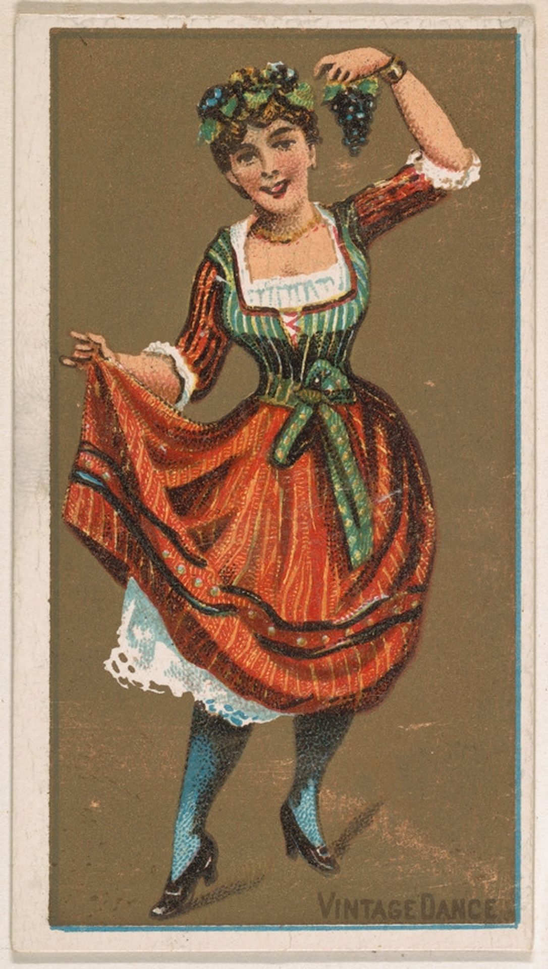 Vintage Dance, from National Dances (N225, Type 1) issued by Kinney Bros. by Kinney Brothers Tobacco Company