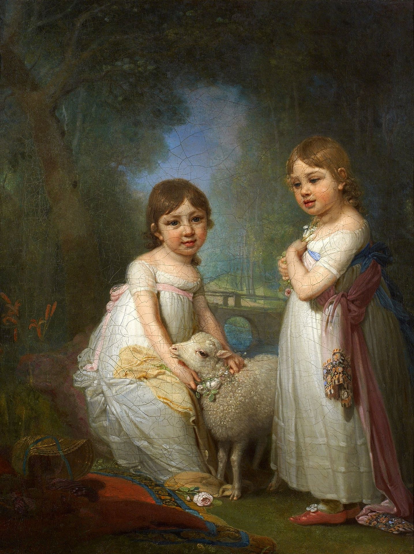 Children with a Lamb by Vladimir Borovikovsky