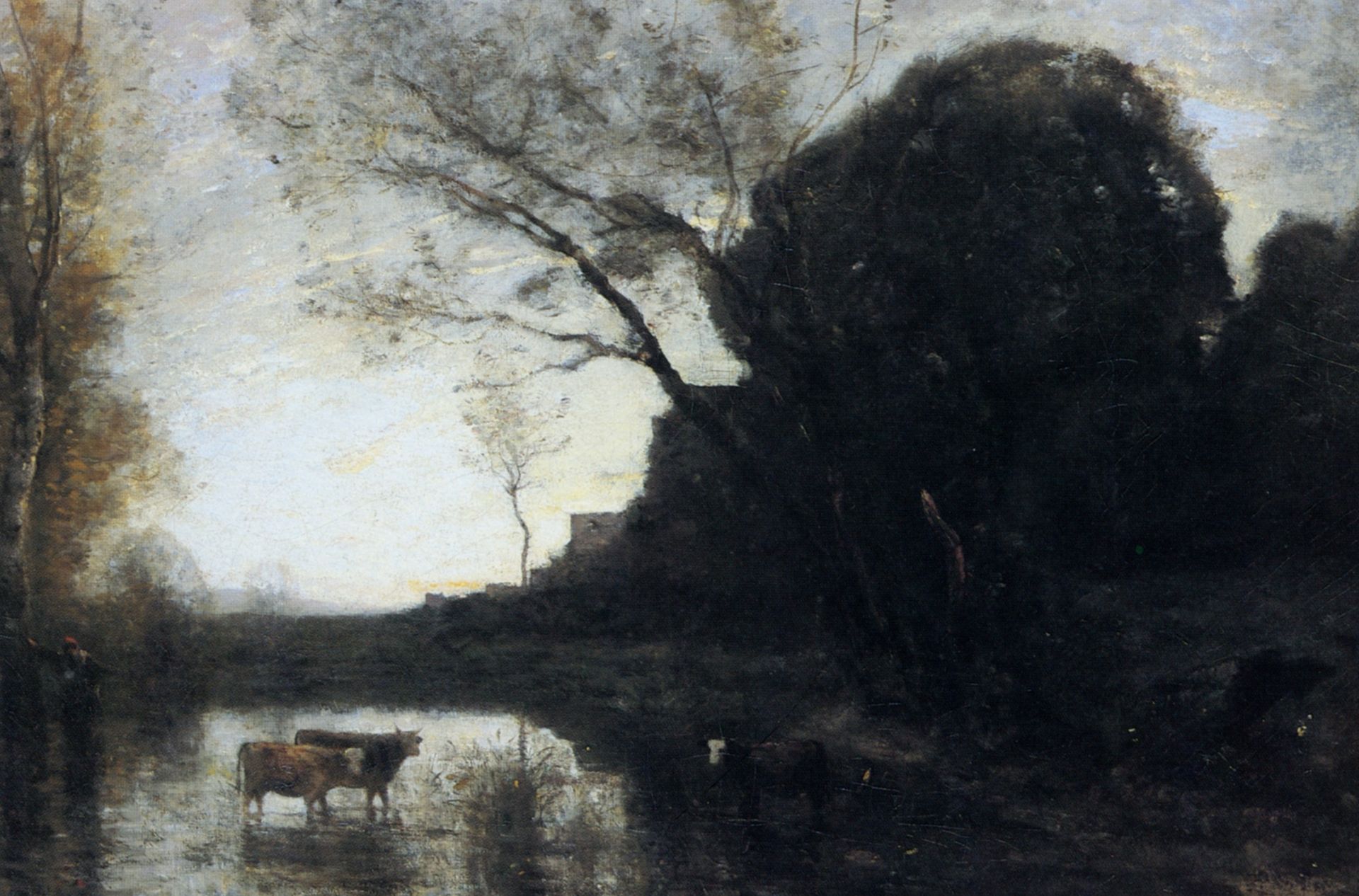 Italian Monk Reading by Camille Corot