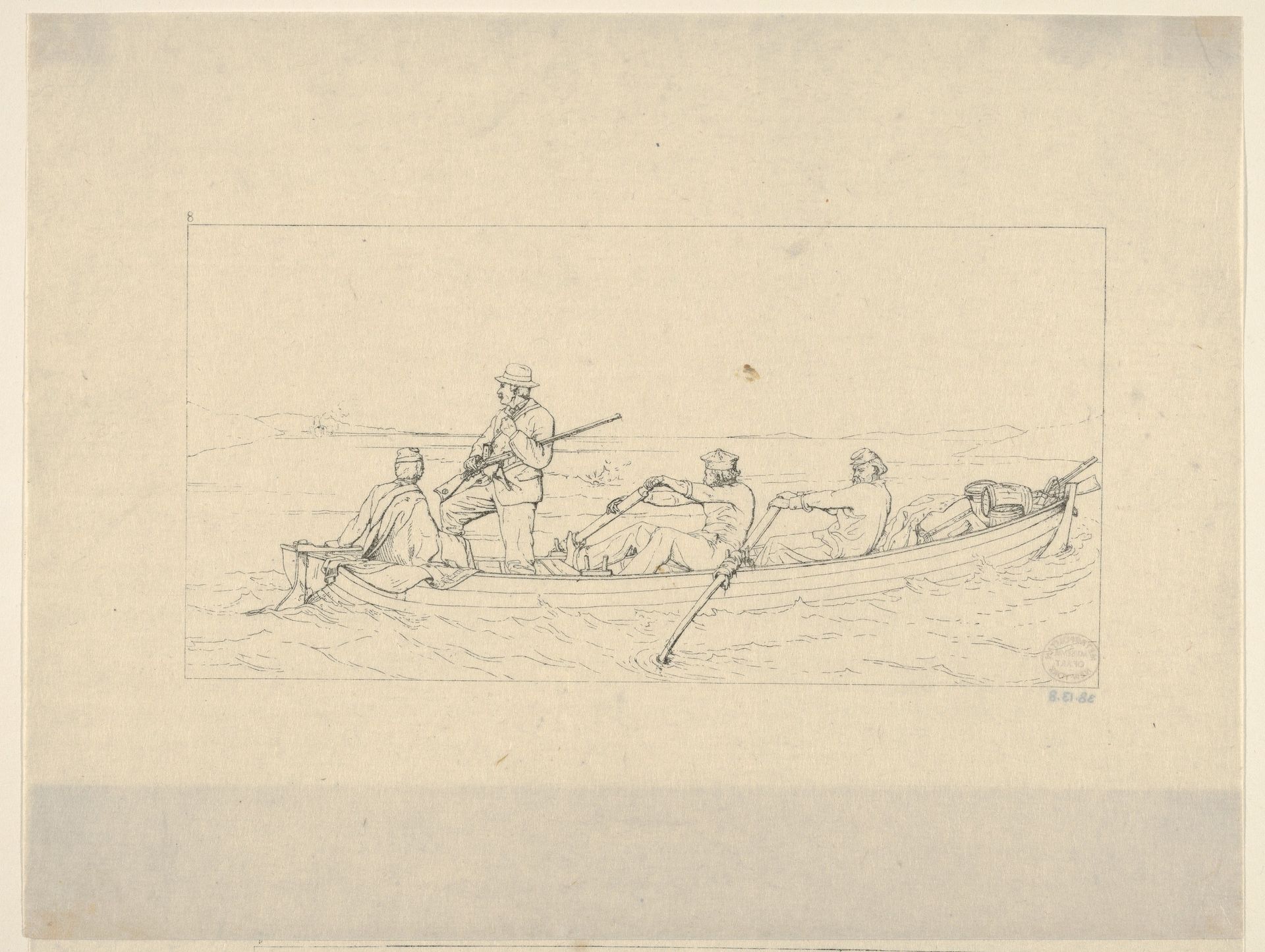 Marylanders Crossing the Potomac to Join the Southern Army (from Confederate War Etchings) by Adalbert John Volck