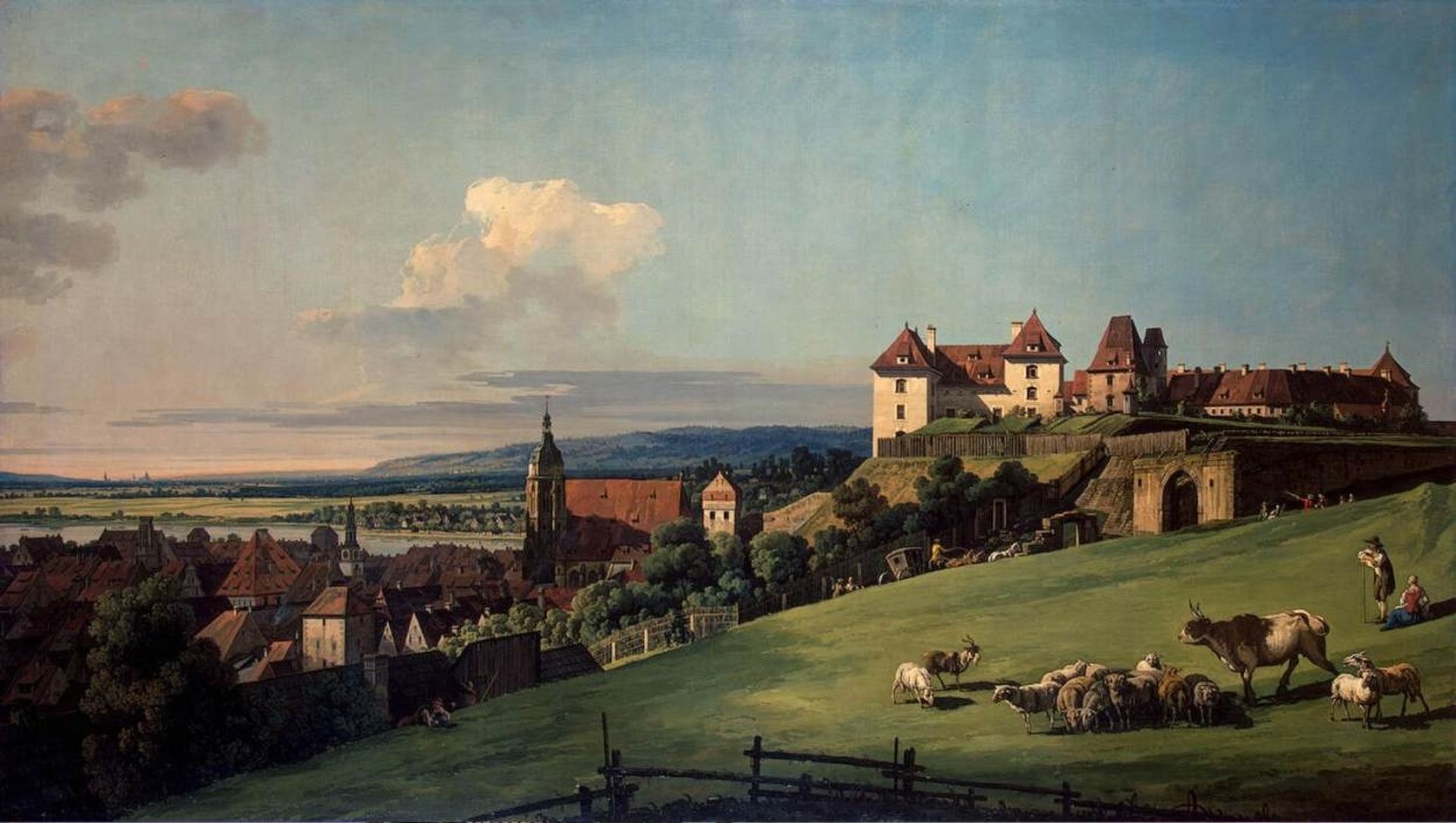 View of Pirna from the Sonnenstein Castle by Bernardo Bellotto