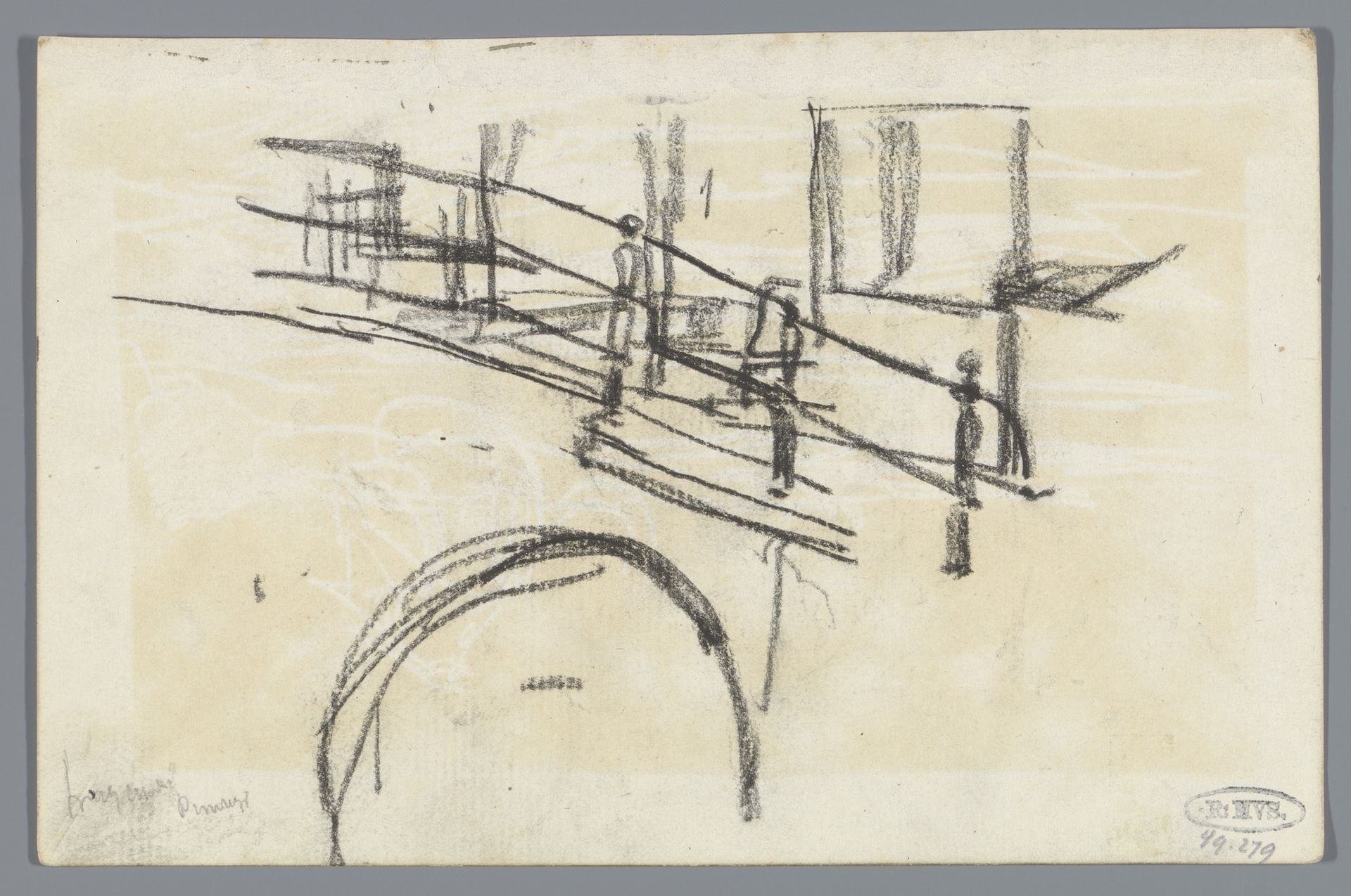 Brug over de Prinsengracht te Amsterdam by George Hendrik Breitner