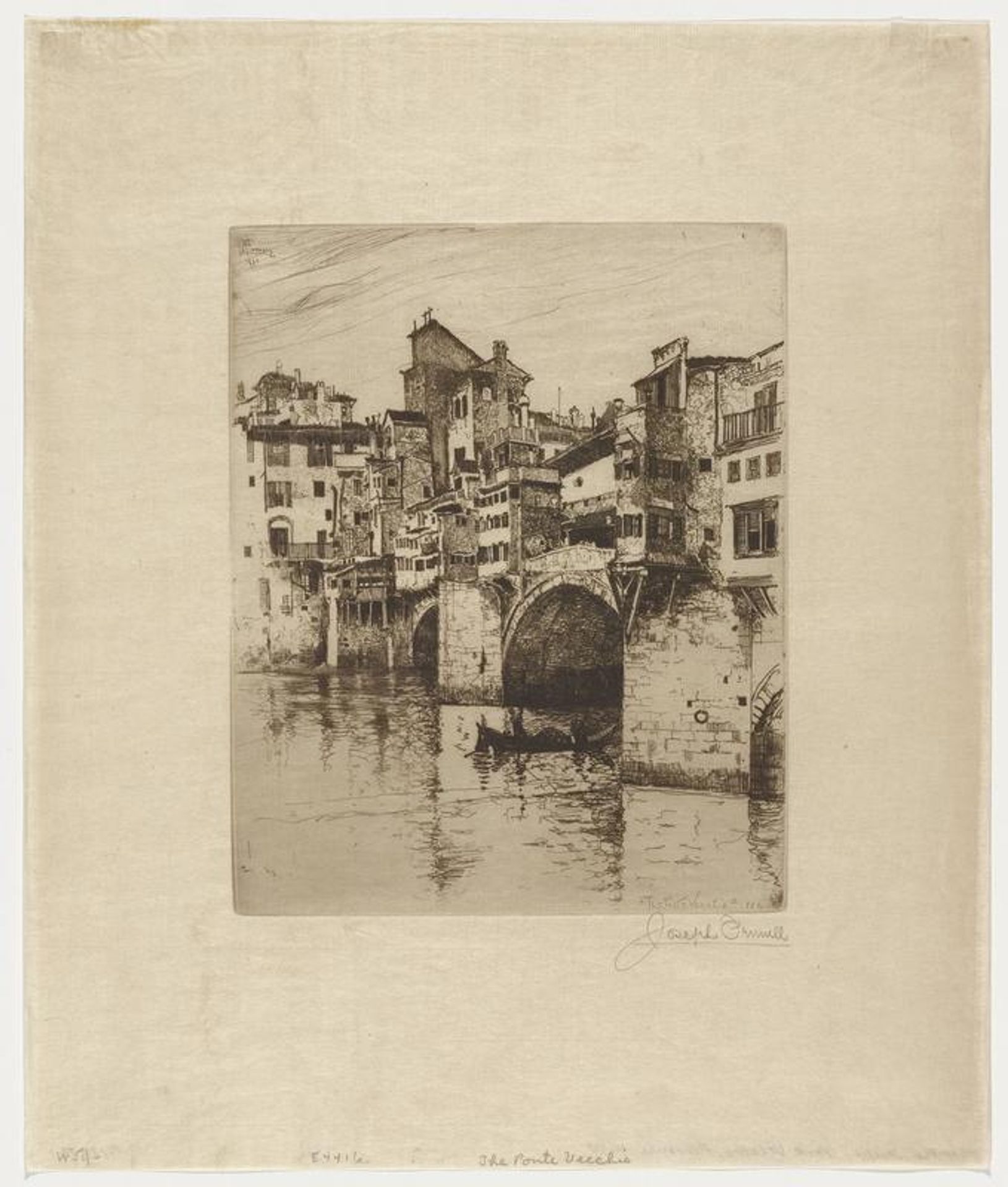 Ponte Vecchio by Joseph Pennell