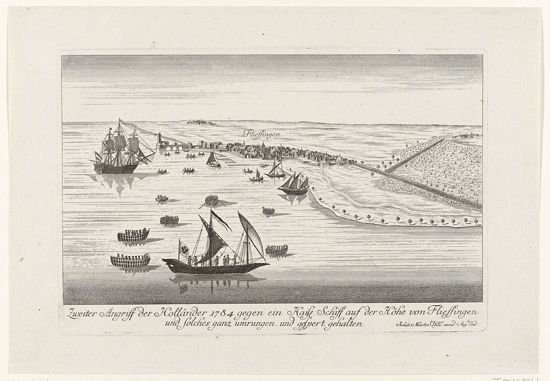 Omsingeling van de keizerlijke brik bij Vlissingen, 1784 by Anonymous