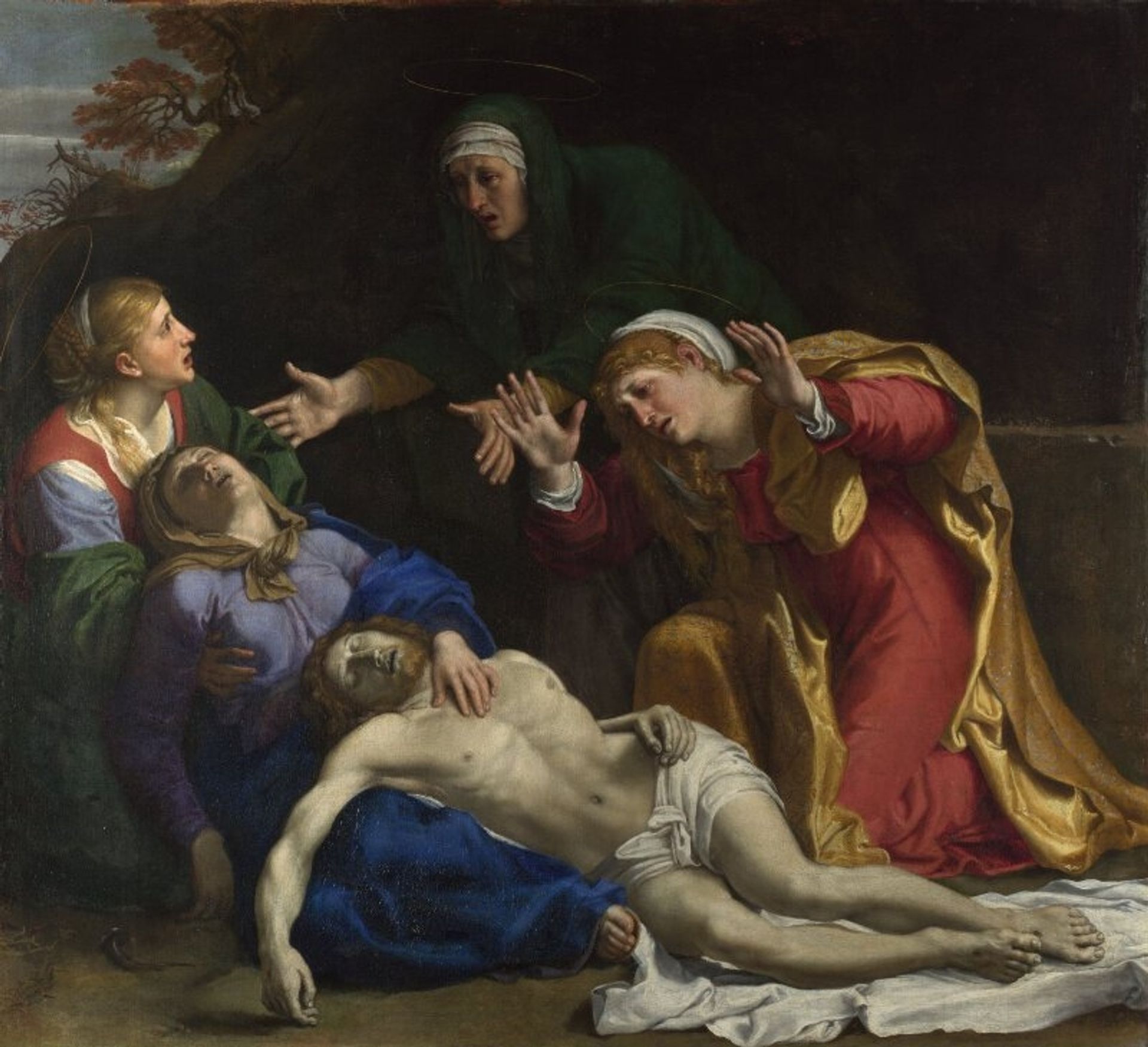 The Dead Christ Mourned (The Three Maries) by Annibale Carracci