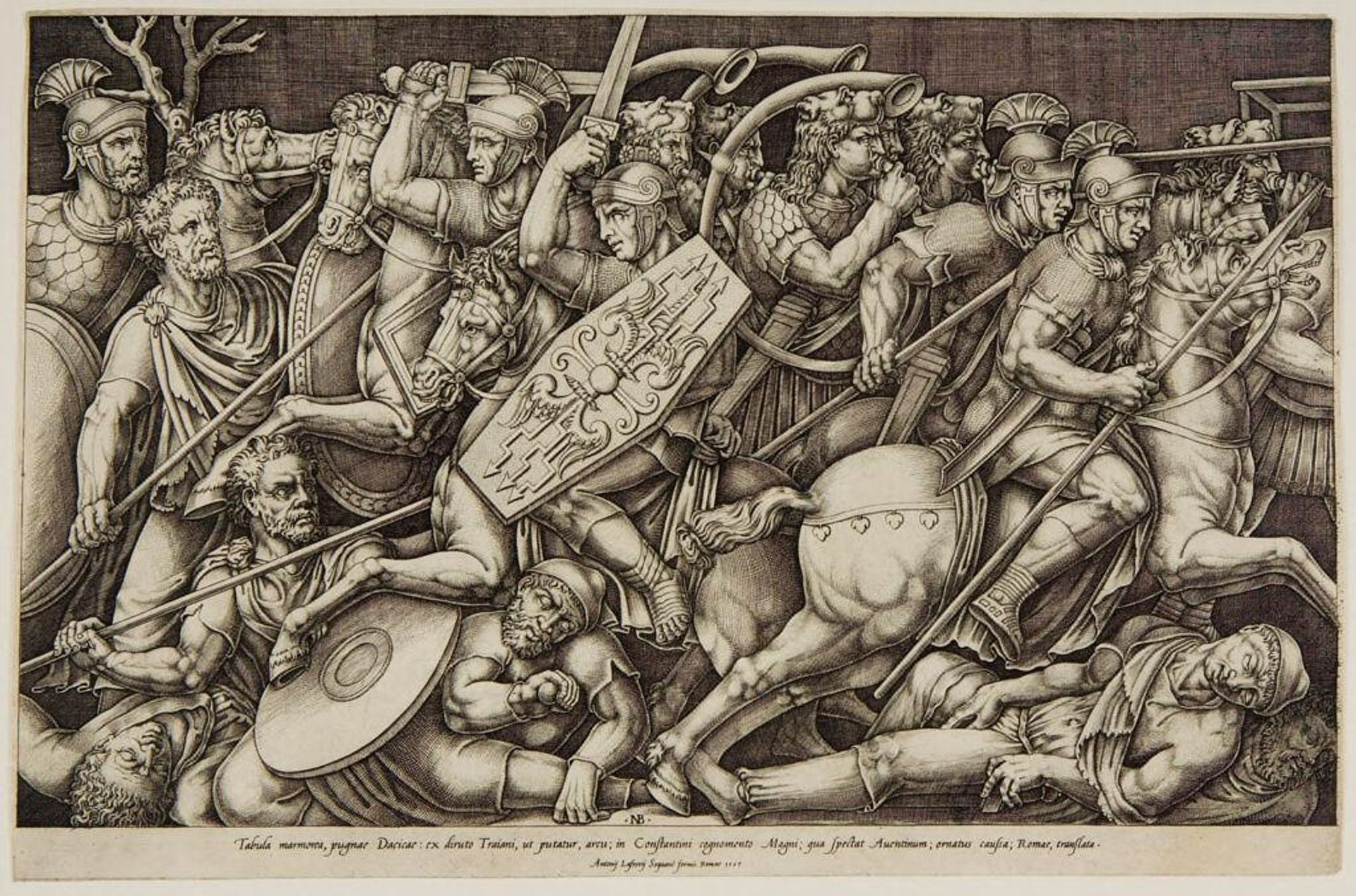 Bas-relief from the Arch of Constantine by Nicolas Beatrizet the Younger