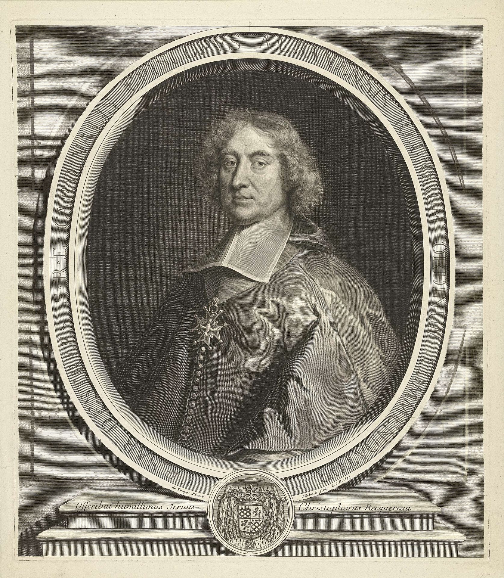 Portret van César d'Estrées by Gérard Edelinck