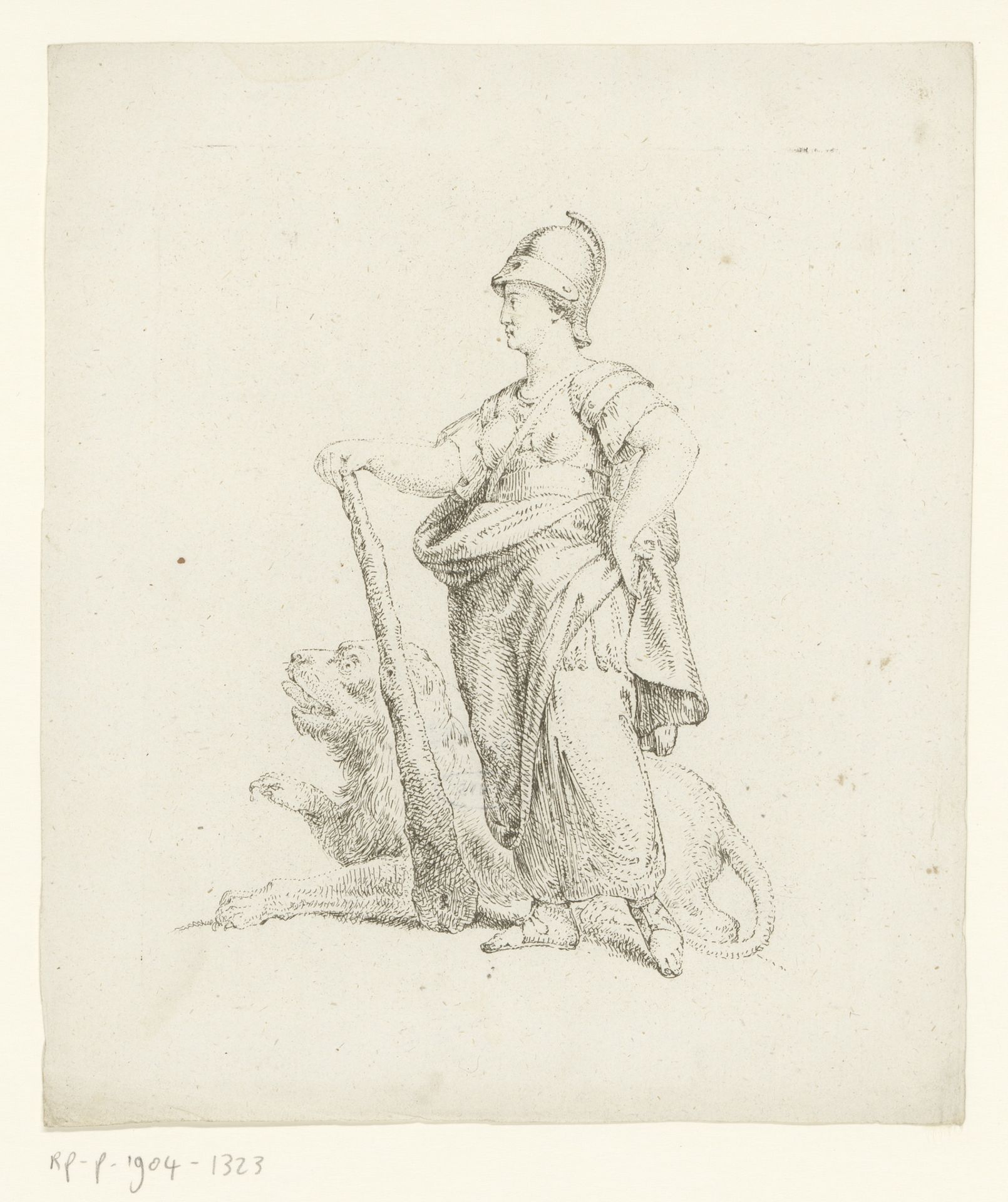 Allegorie van de dapperheid by Christian Bernhard Rode