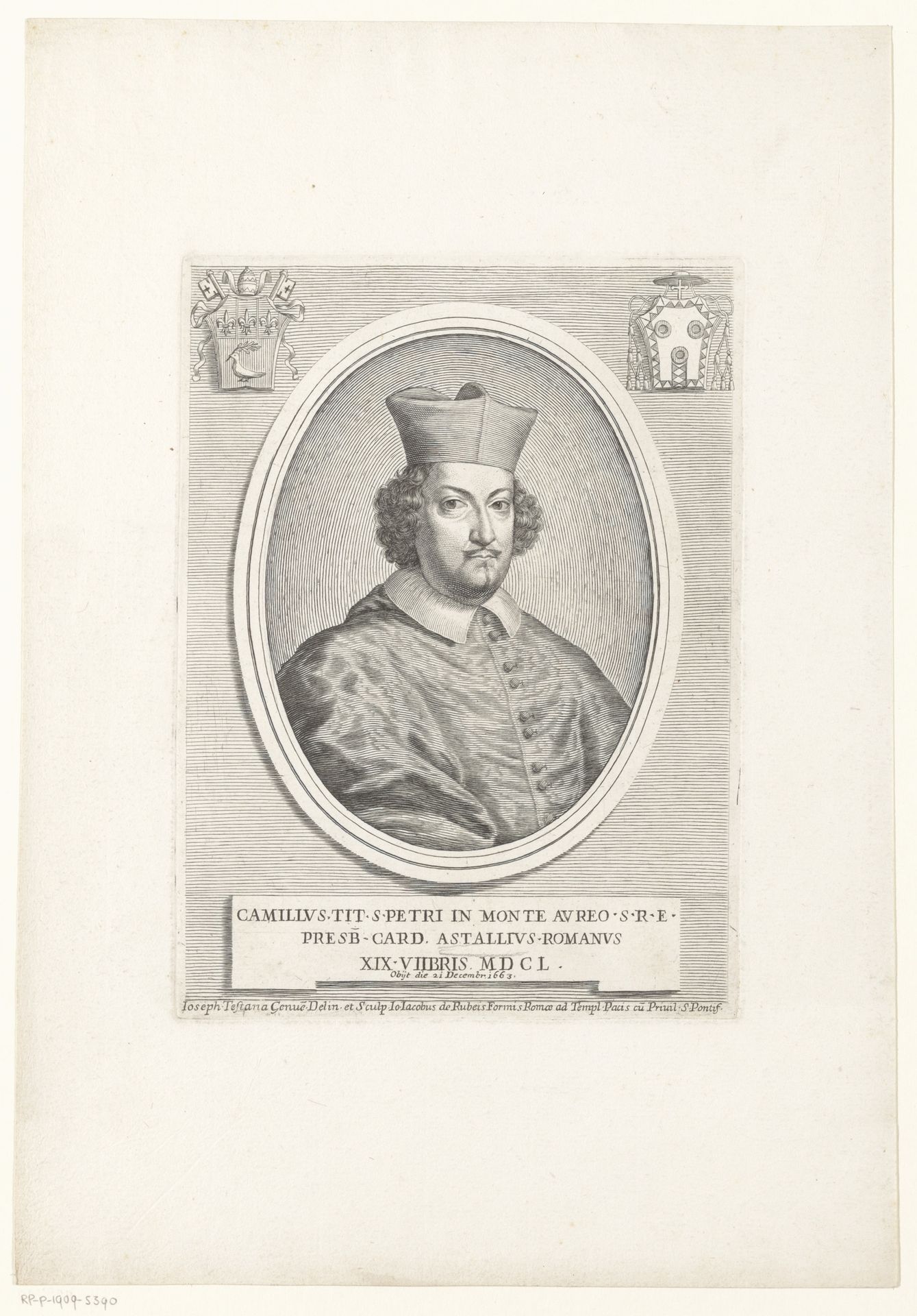 Portret van Camillo Astalli-Pamphilj by Giuseppe Maria Testana