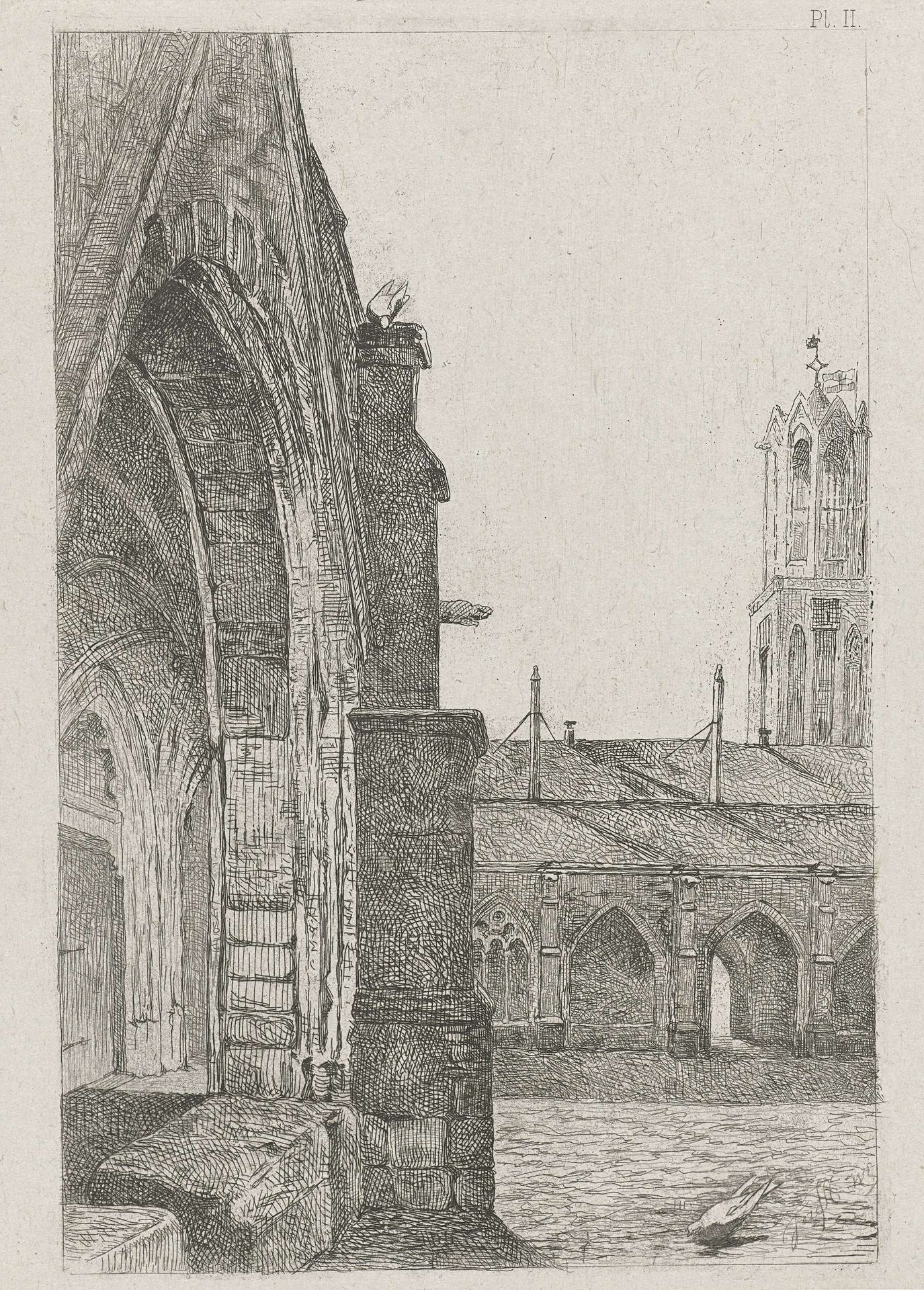 Deel van een klooster bij de Dom van Utrecht by Jozef Hoevenaar
