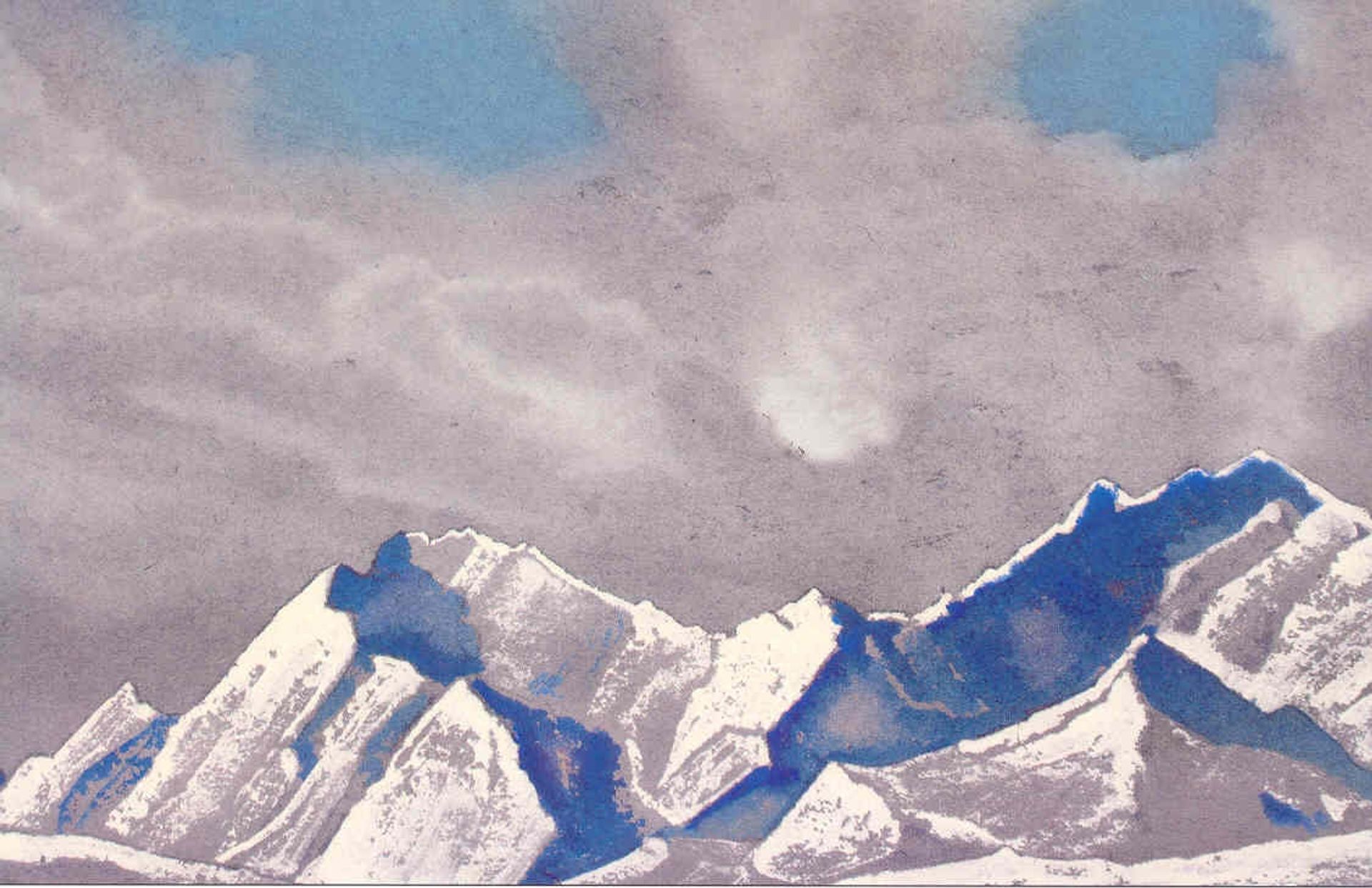 Study of mountains by Nicholas Roerich