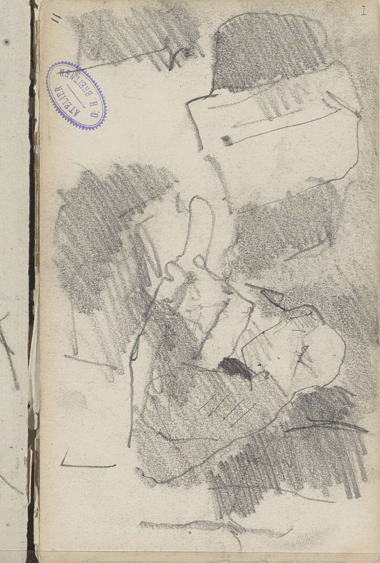 Lezende man by George Hendrik Breitner