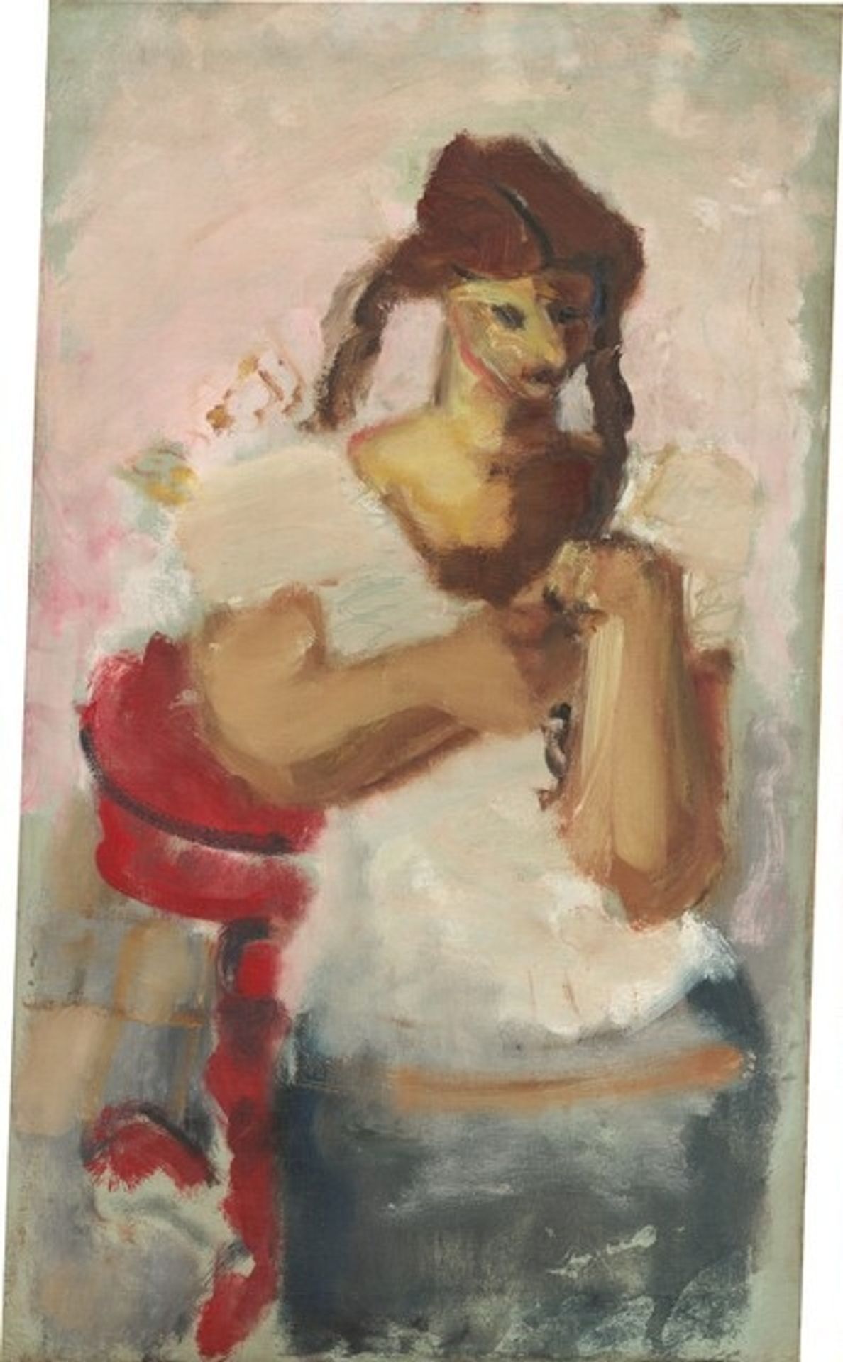 Untitled (girl with pigtails) by Mark Rothko