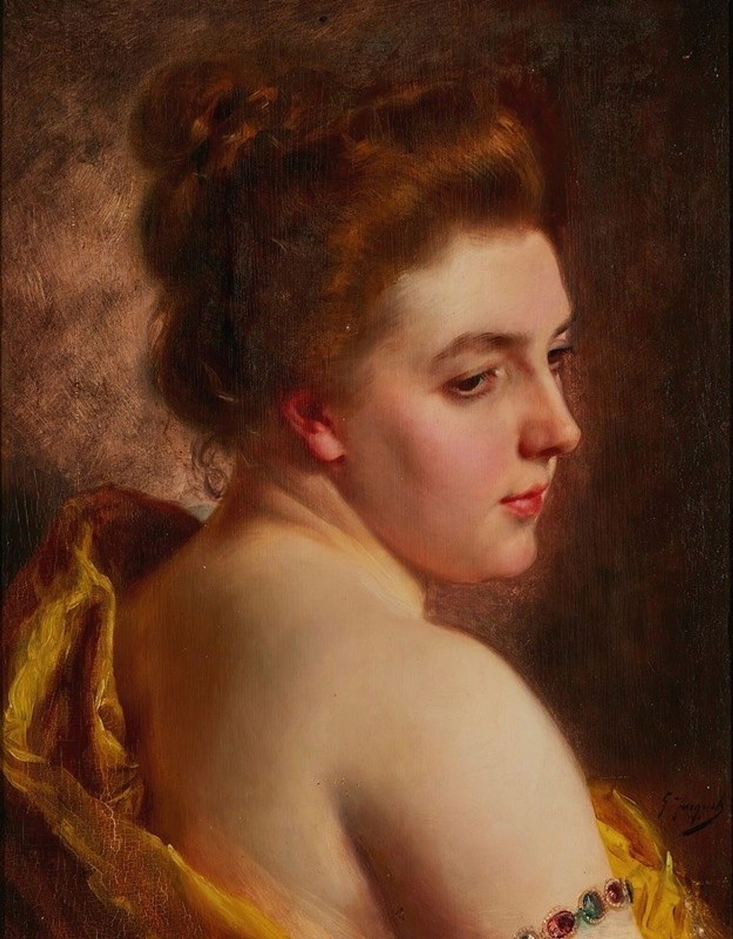 White Shoulders by Gustave Jean Jacquet