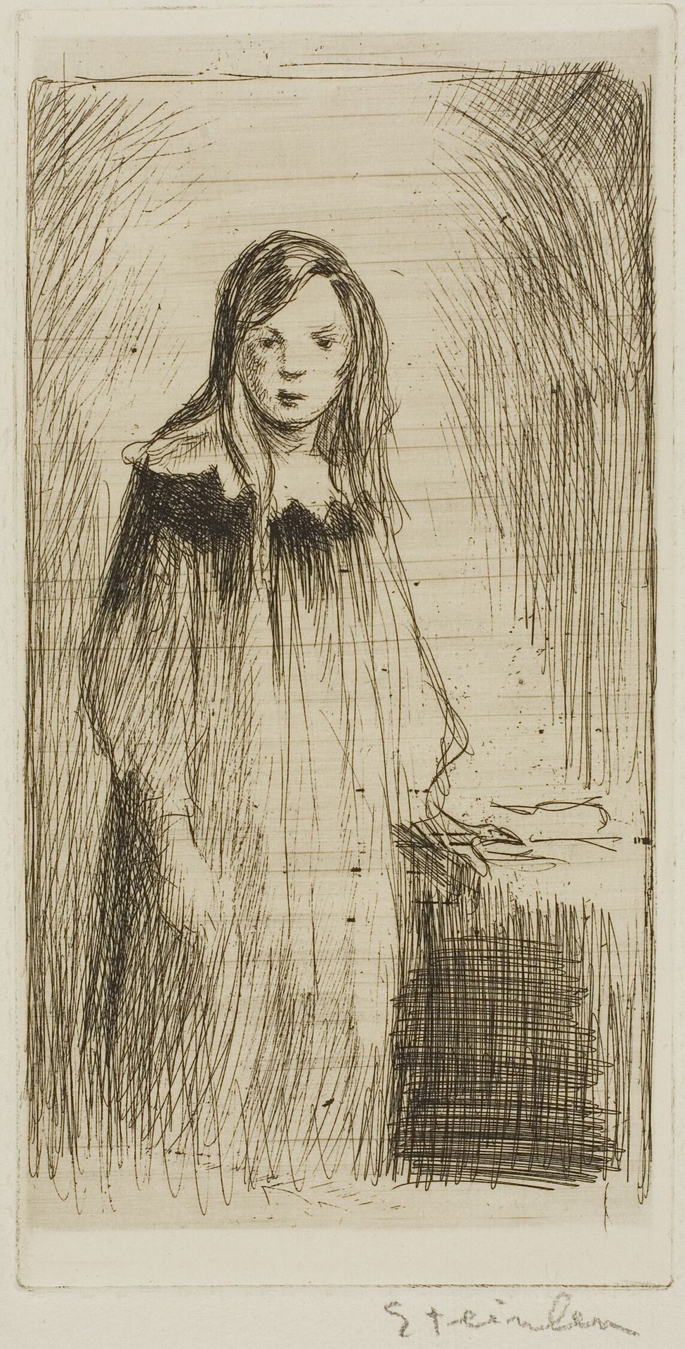 Young Girl Standing by Théophile Alexandre Steinlen