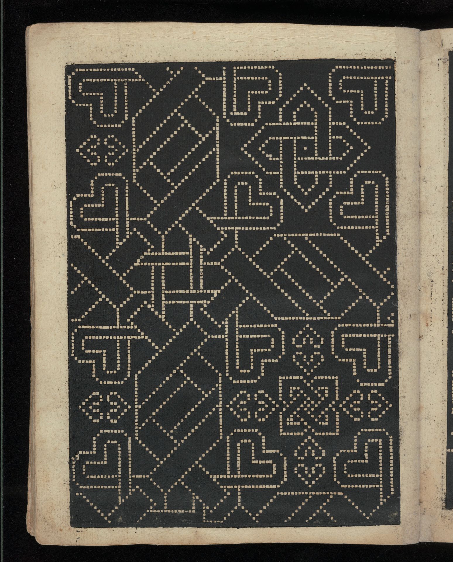Libbretto nouellamete composto per maestro Domenico da Sera...lauorare di ogni sorte di punti, page 18 (verso) by Domenico da Sera