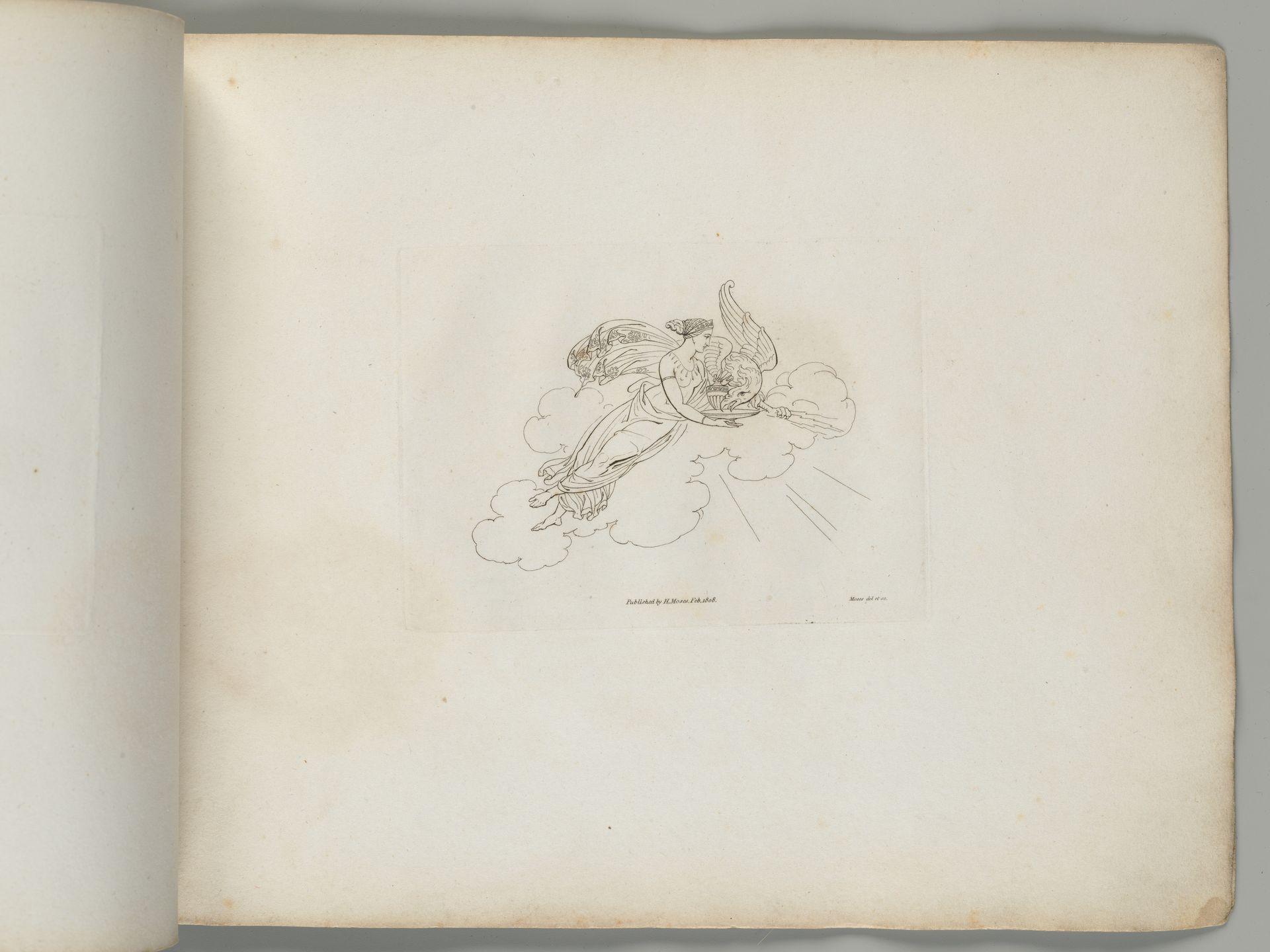 Hebe with Jove's Eagle (from Sketches in Outline) by Henry Moses