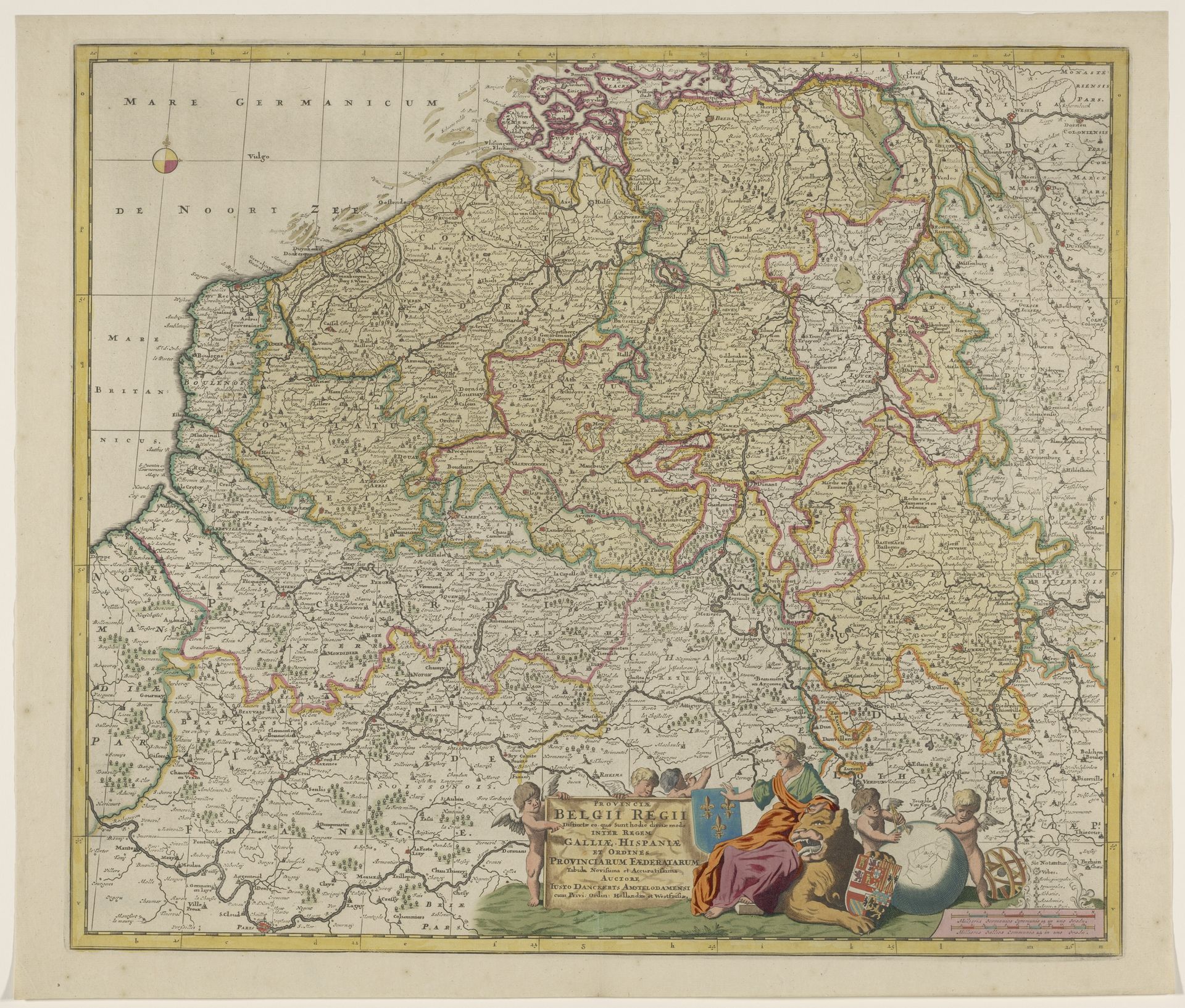 Kaart van de Zuidelijke Nederlanden by Anonymous
