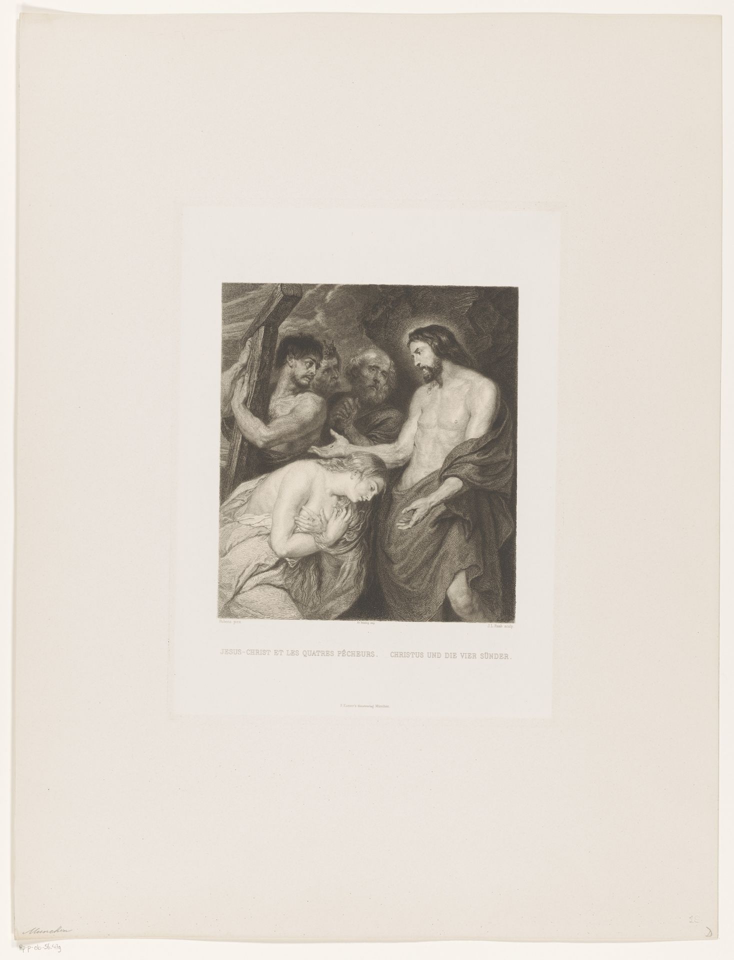 Christus met de boetvaardige zondaars by Johann Leonhard Raab