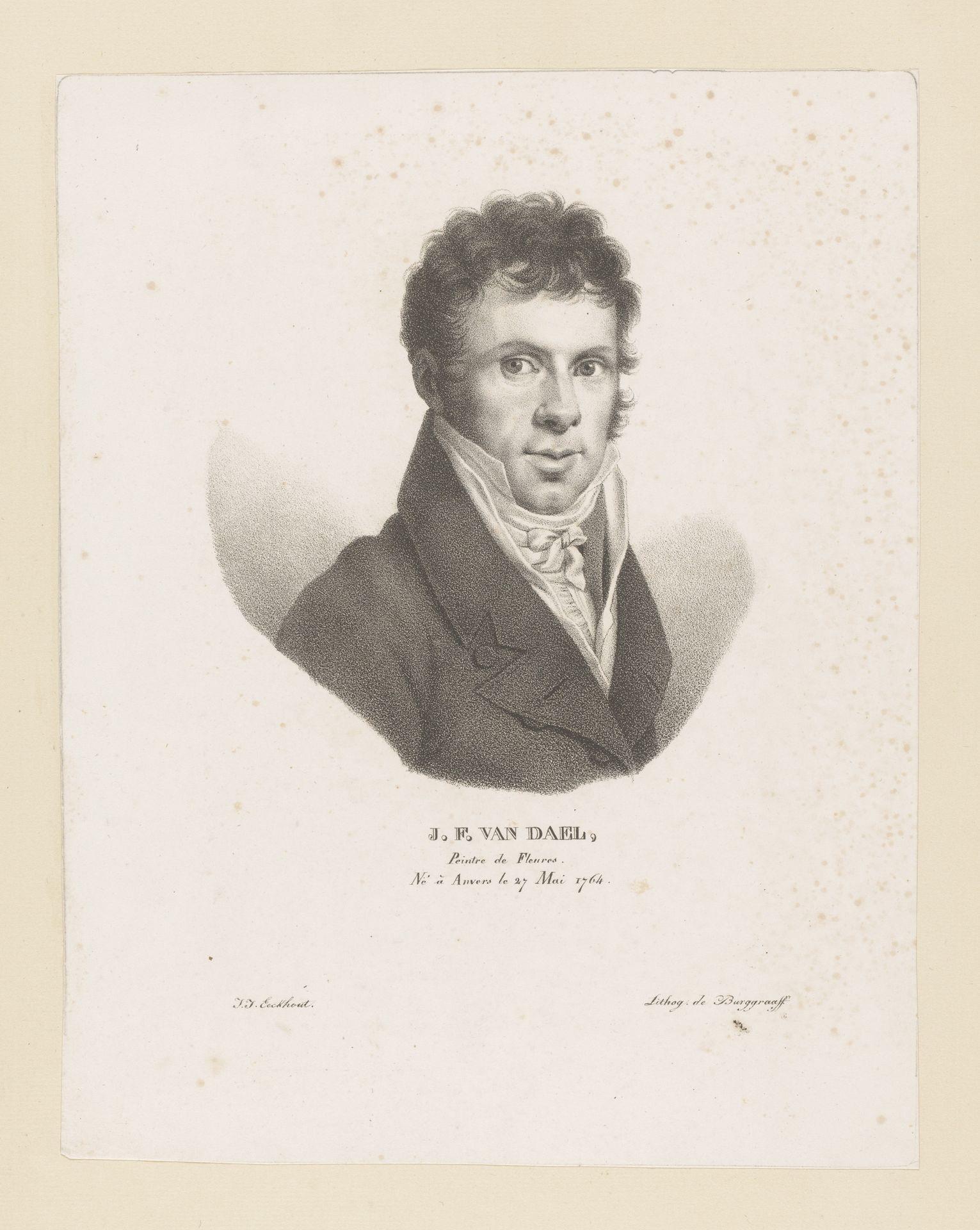 Portret van Jan Frans van Dael by Guillaume Philidor Van den Burggraaff