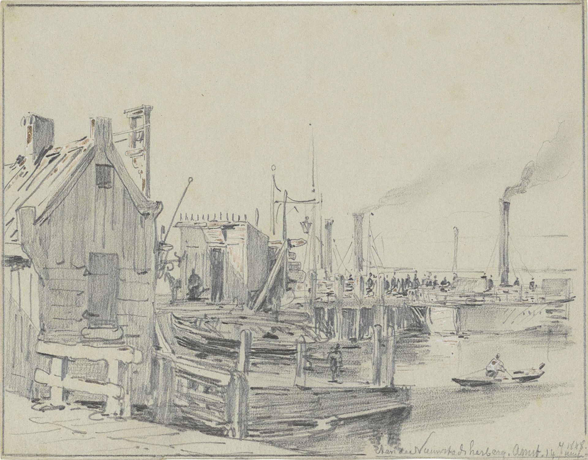 Aan de Nieuwestadsherberg te Amsterdam by Pieter van Loon
