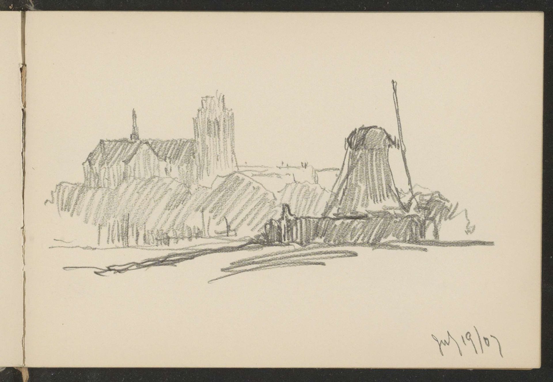 Gezicht op Dordrecht by Alexander Shilling