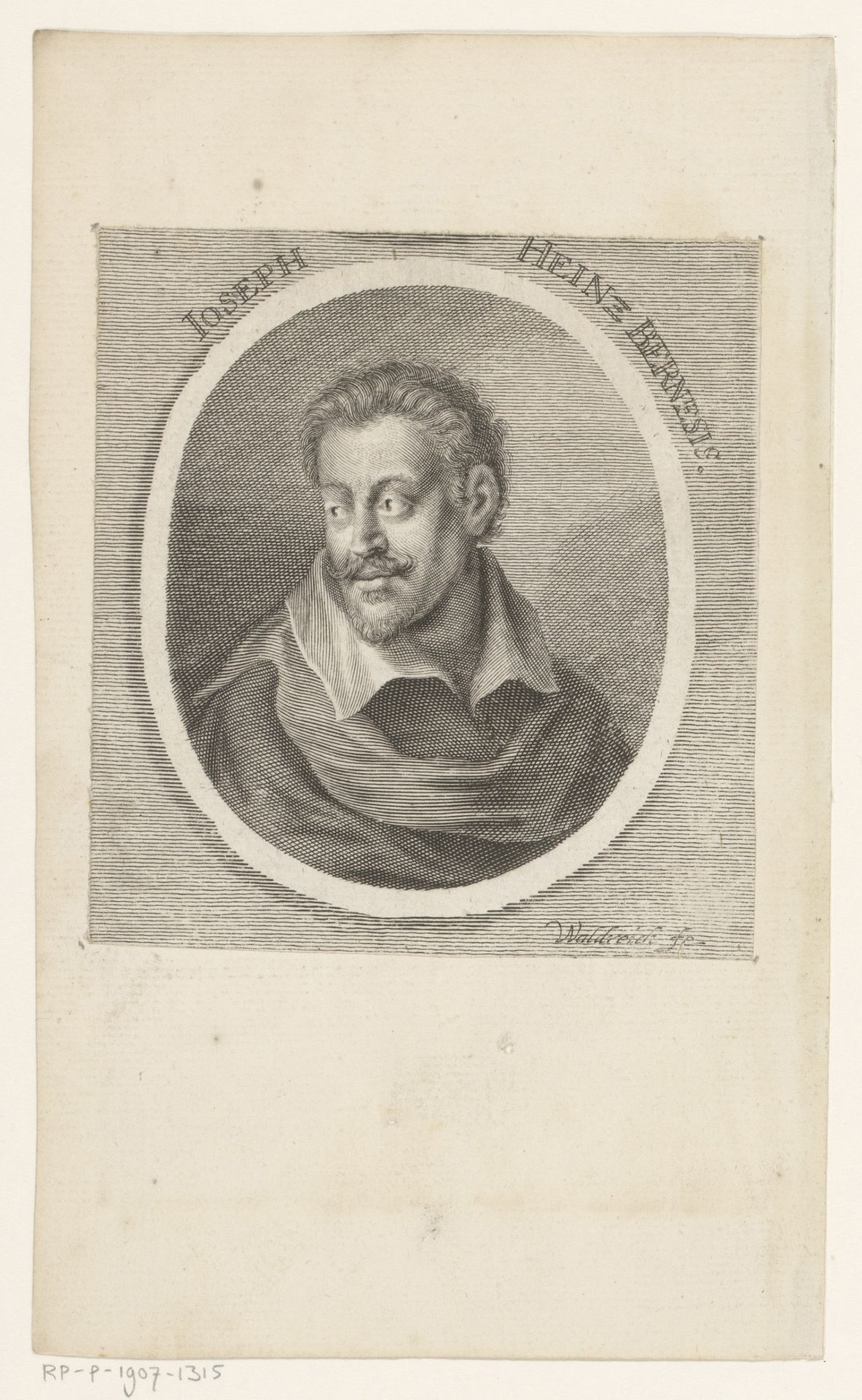 Portret van Joseph I Heintz by Johann Georg Waldreich