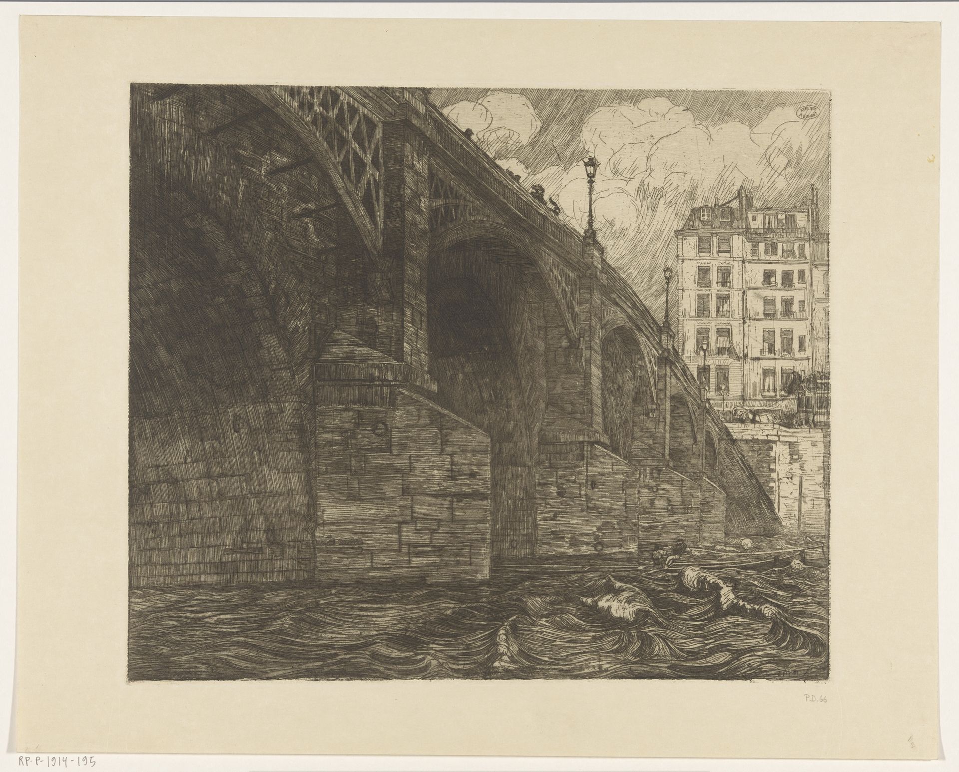 Pont de la Tournelle in Parijs by Pieter Dupont