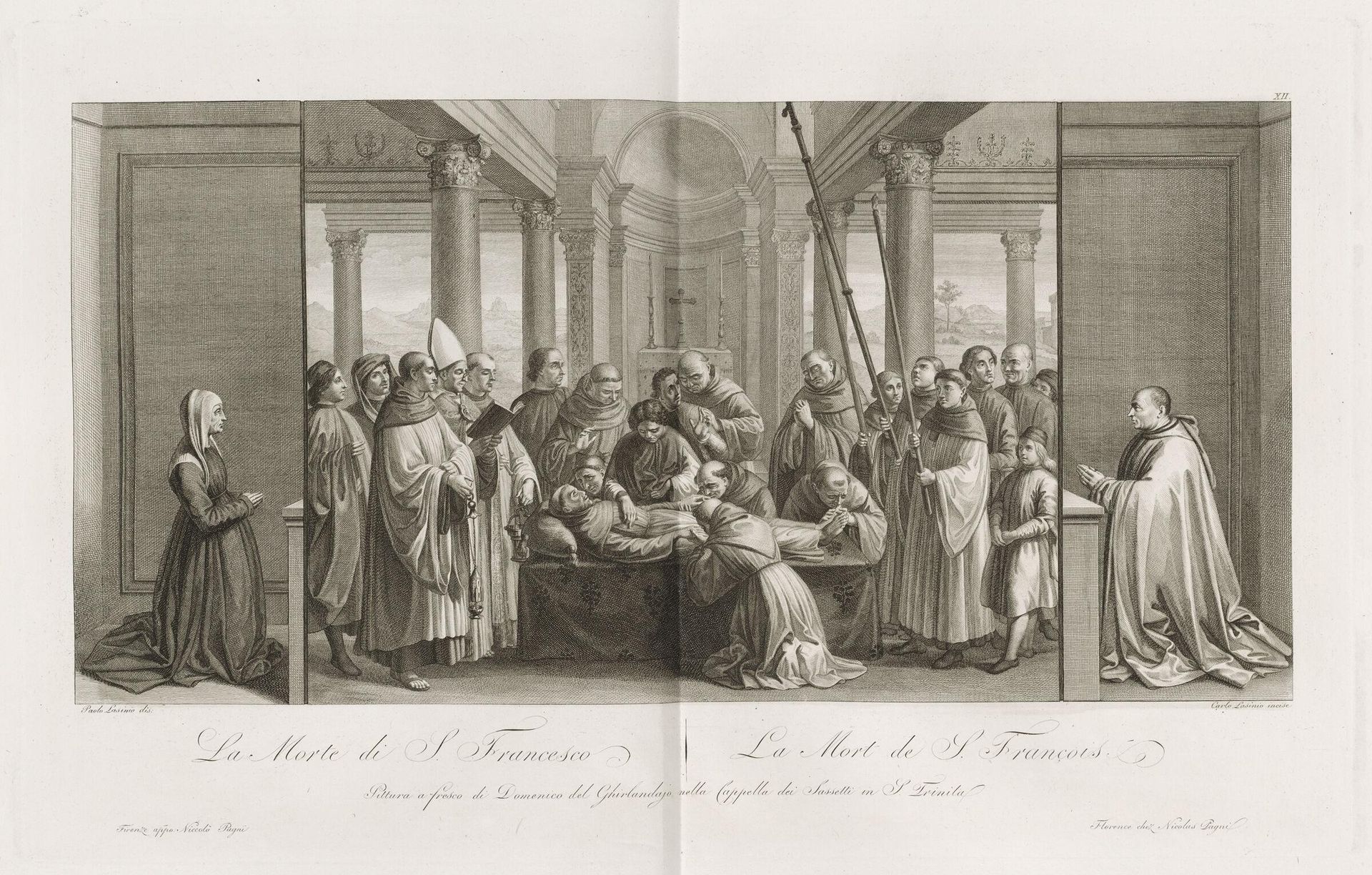 The Death of Saint Francis by Conte Carlo Lasinio
