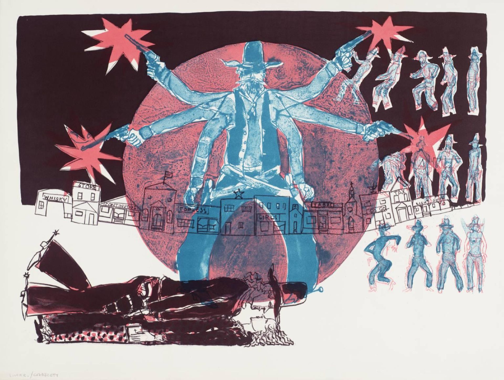 1. High Noon for Hoot Gibson by Warrington Colescott