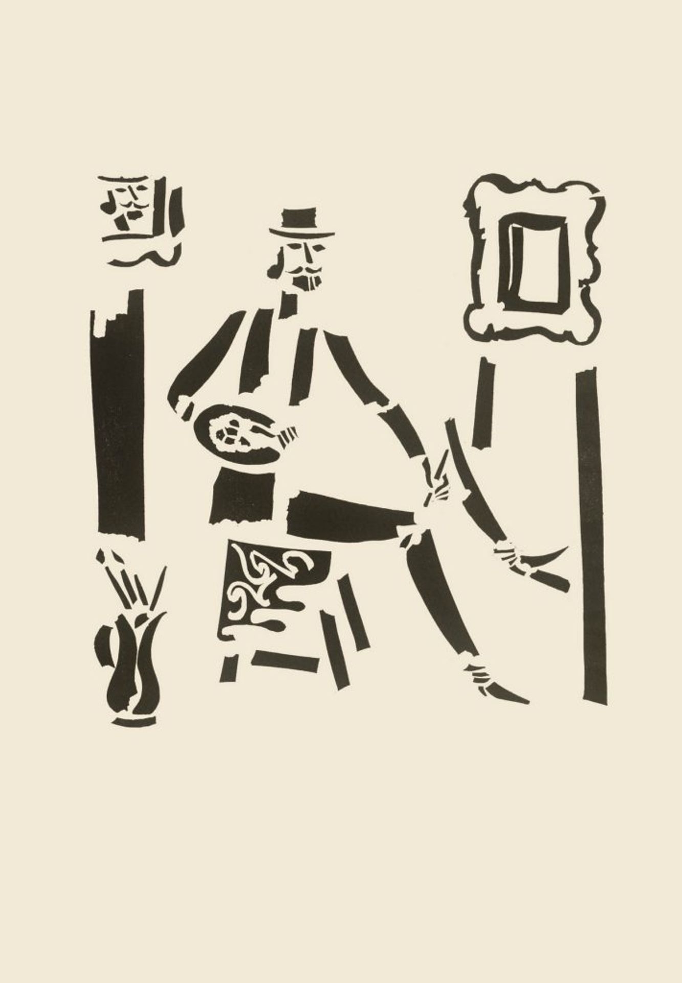 Linocut by Vytautas Kasiulis
