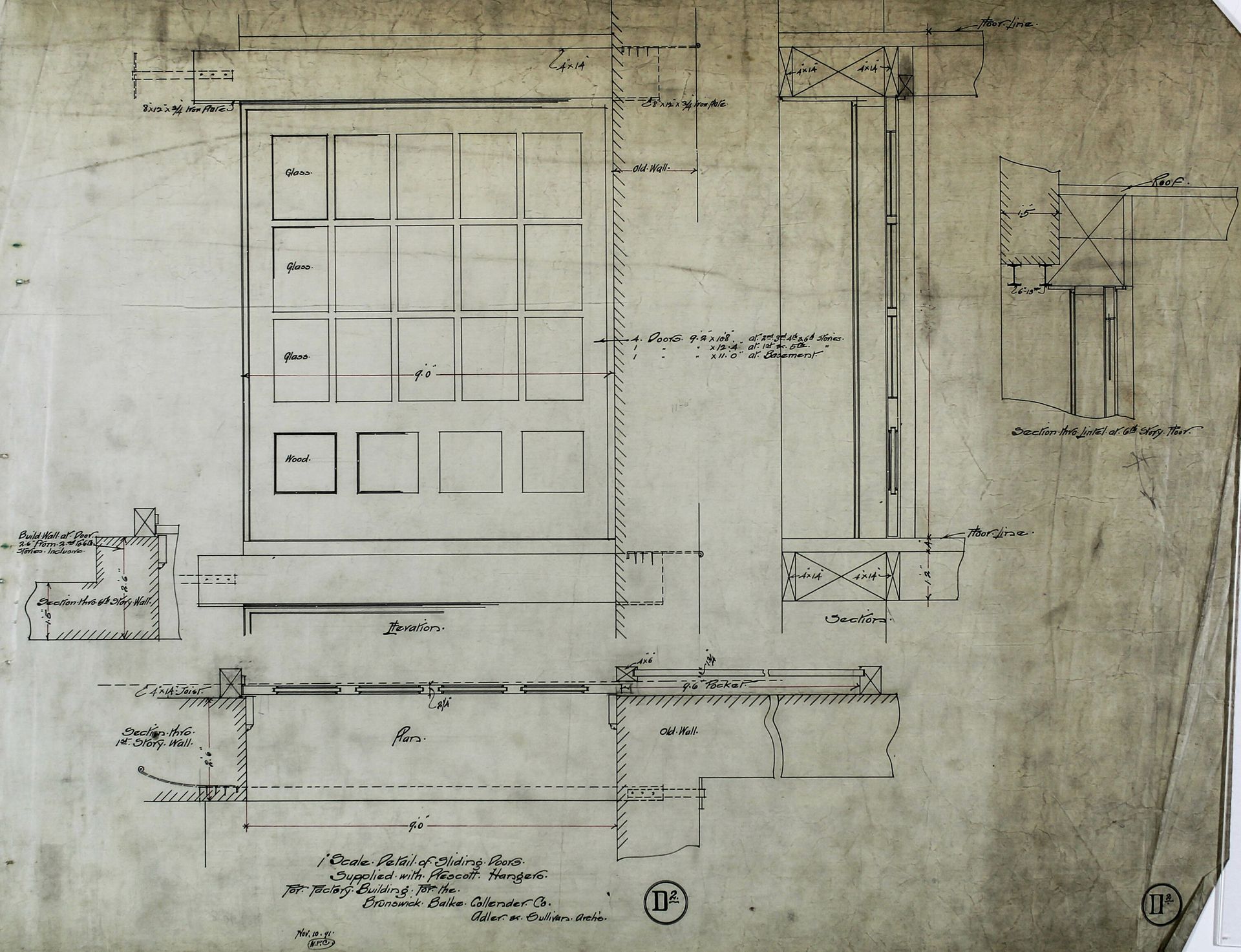 Brunswick Balke Collender Company Factory Building, Chicago, Illinois, Multiple Views by Adler & Sullivan, Architects