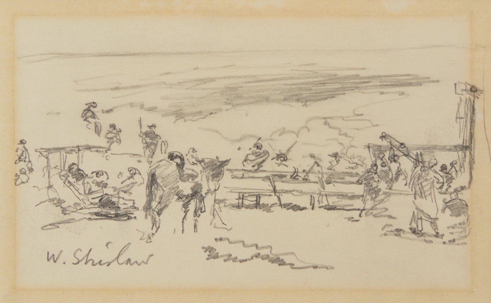 Sketch made on Indian Reservation by Walter Shirlaw