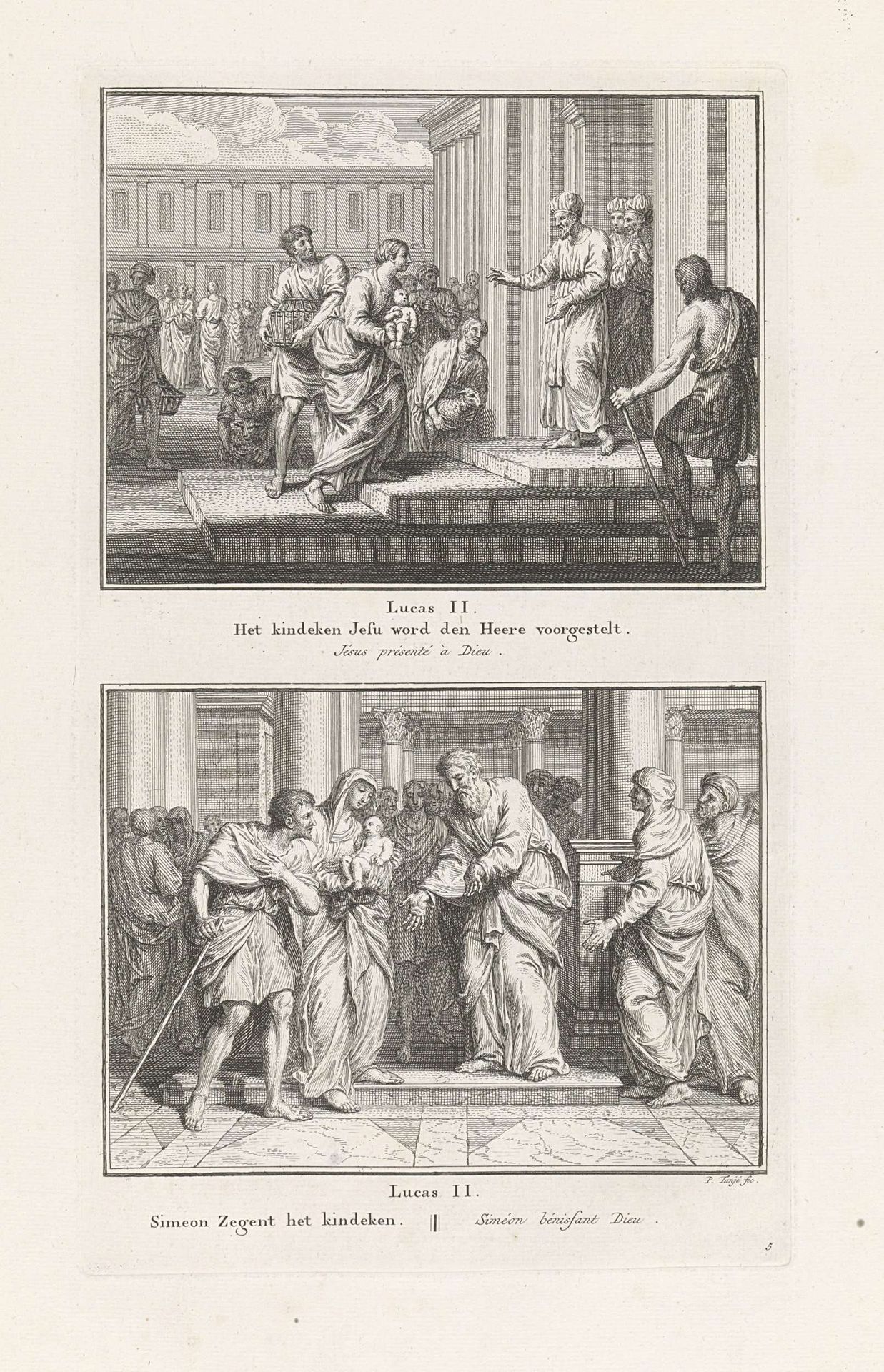 Presentatie van Christus in de tempel / Simeon zegent Christus by Pieter Tanjé