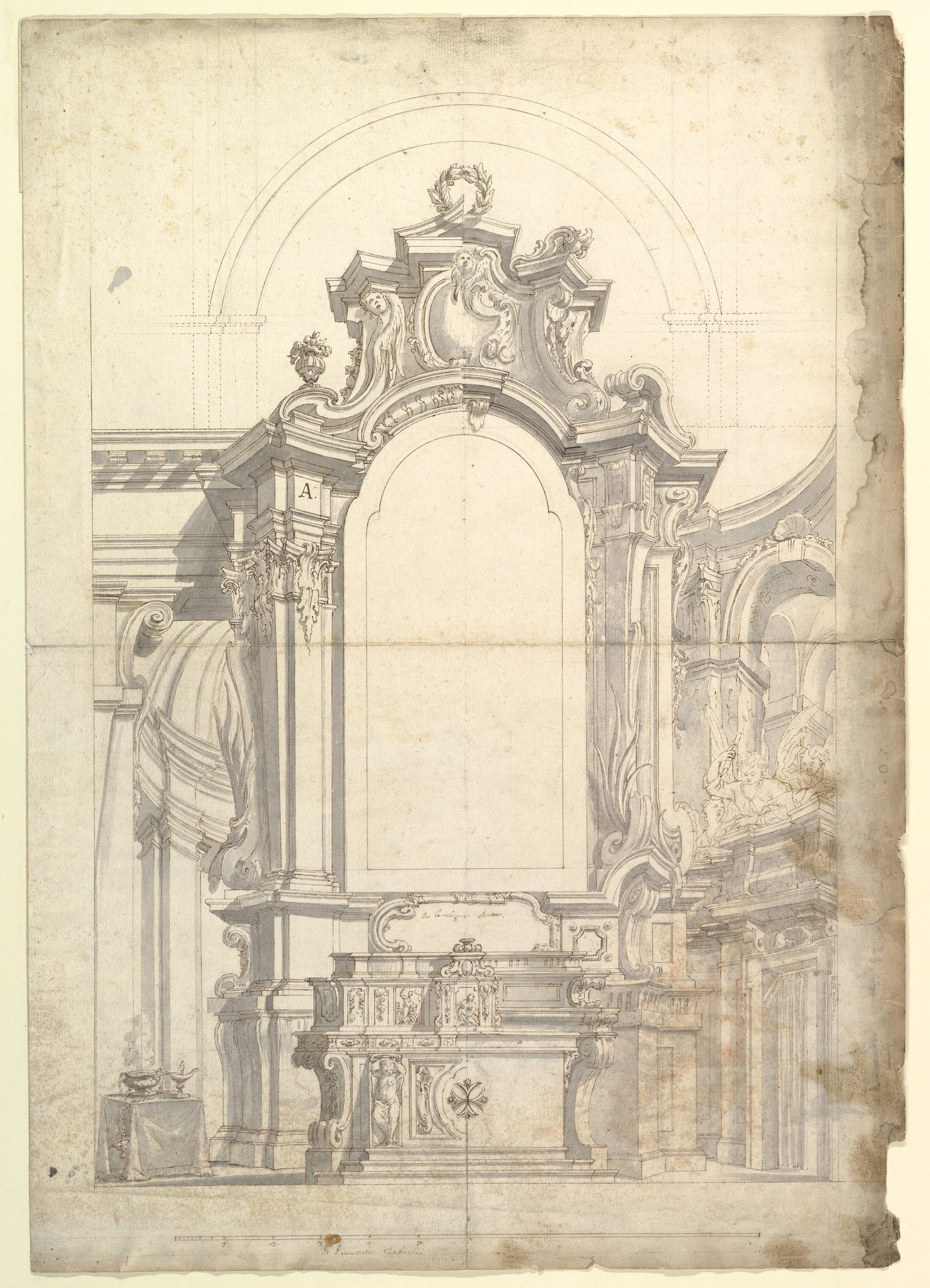 Two One Half Variant Designs for an Altar and a Chapel by Anonymous
