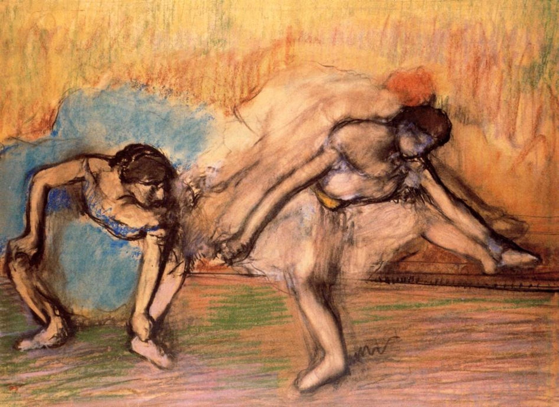 Two Dancers Resting by Edgar Degas