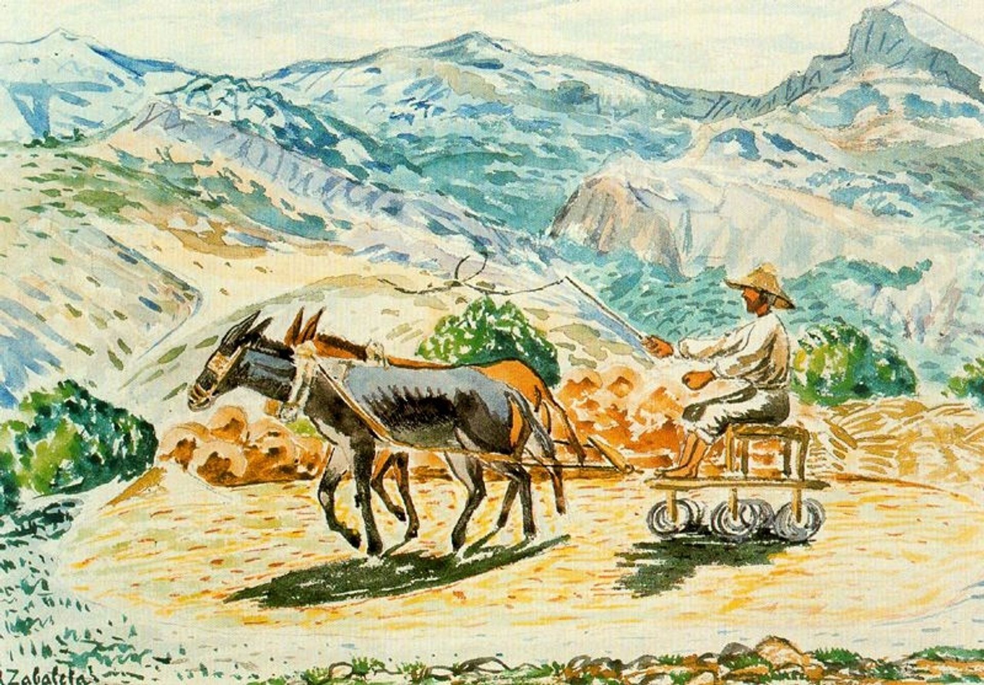 The threshing by Rafael Zabaleta