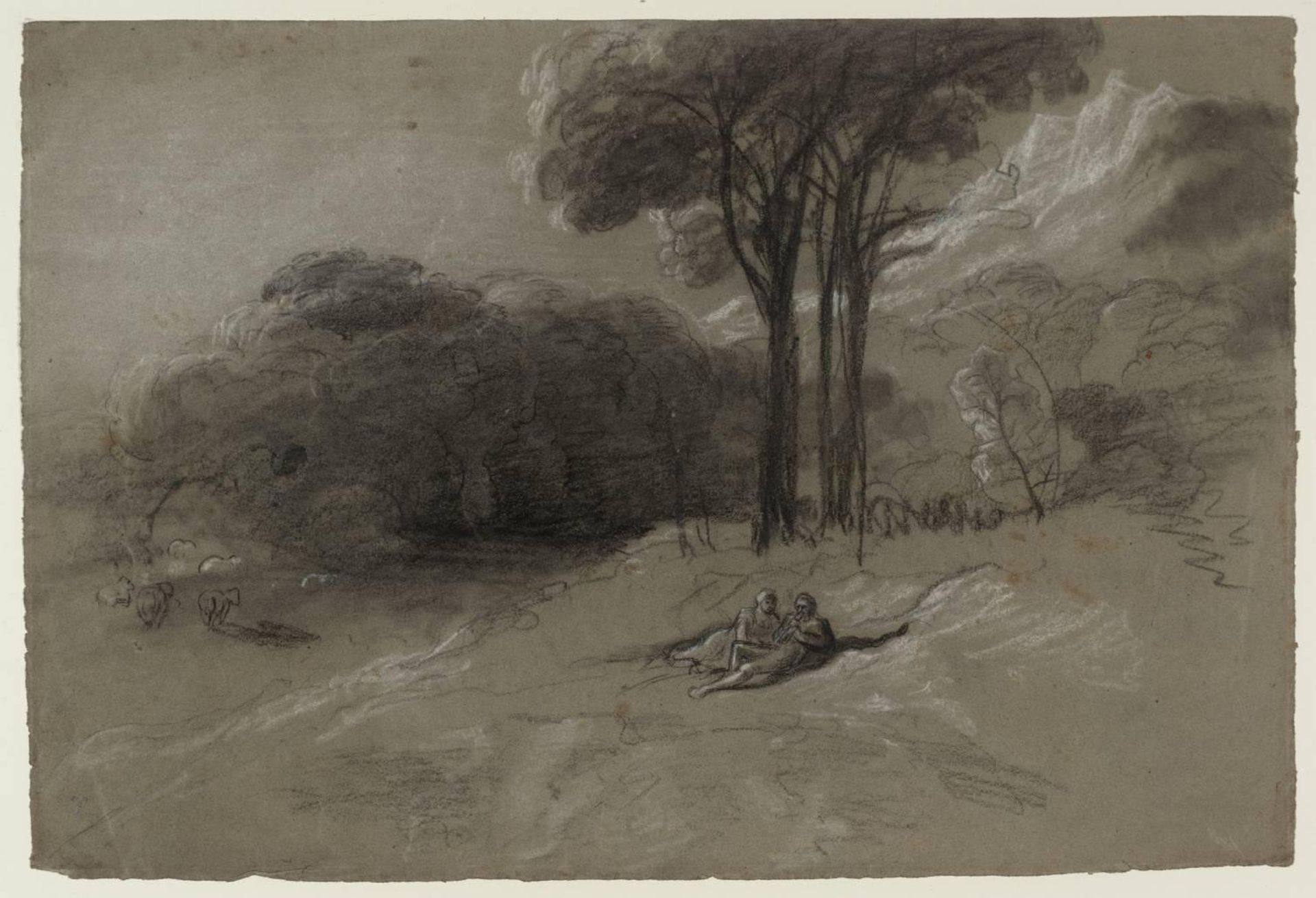 Landscape Composition: Pastoral by Cornelius Varley