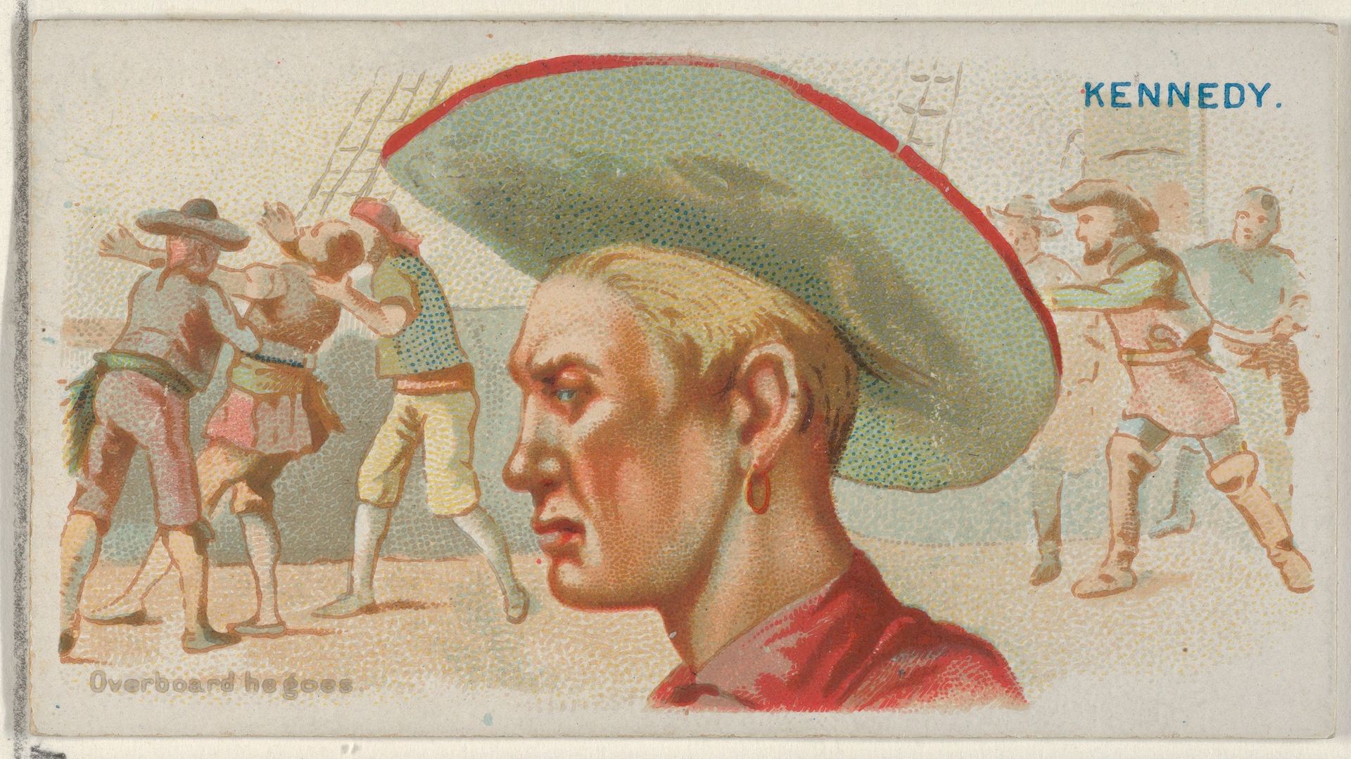Walter Kennedy, Overboard He Goes, from the Pirates of the Spanish Main series (N19) for Allen & Ginter Cigarettes by Allen & Ginter