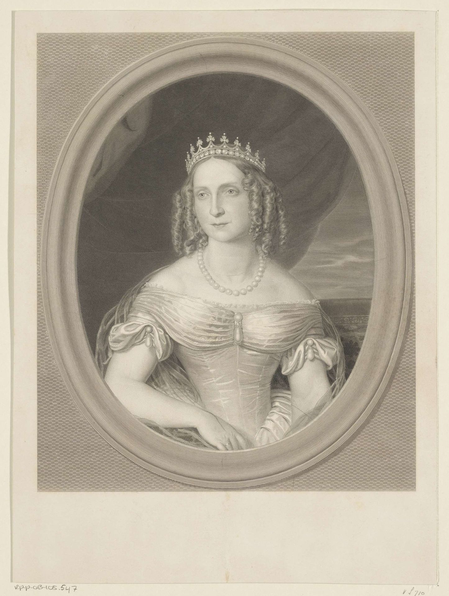 Portret van Anna Paulowna Romanowa by Benoit Taurel