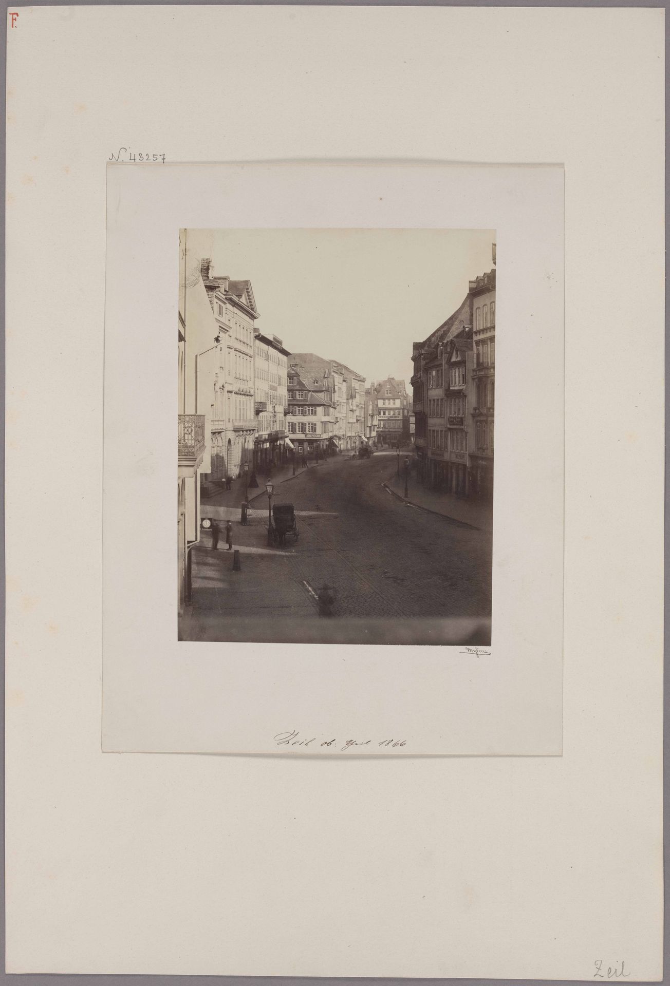 Frankfurt am Main_ Zeil, view towards the east by Carl Friedrich Mylius