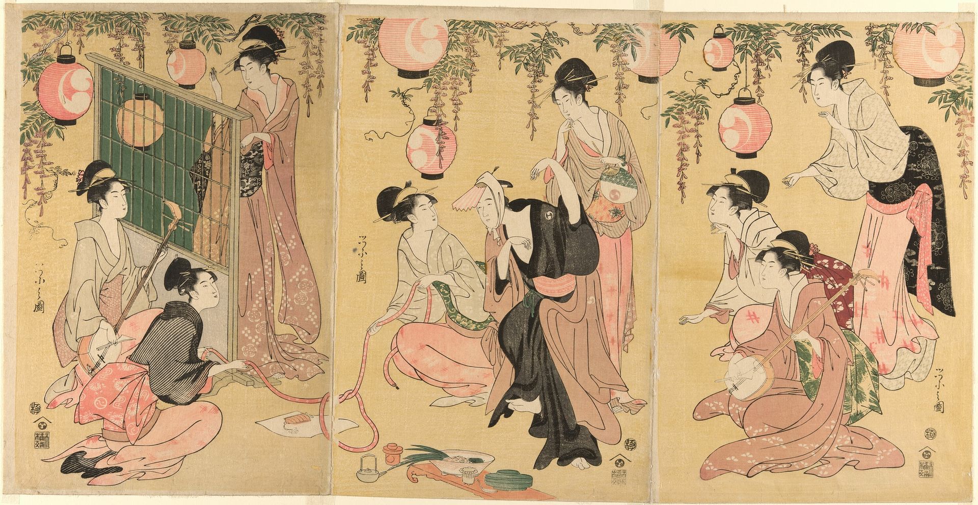 A Parody of Yuranosuke in the Pleasure Quarters (Mitate Yuranosuke yukyo) by Chōbunsai Eishi 鳥文斎栄之